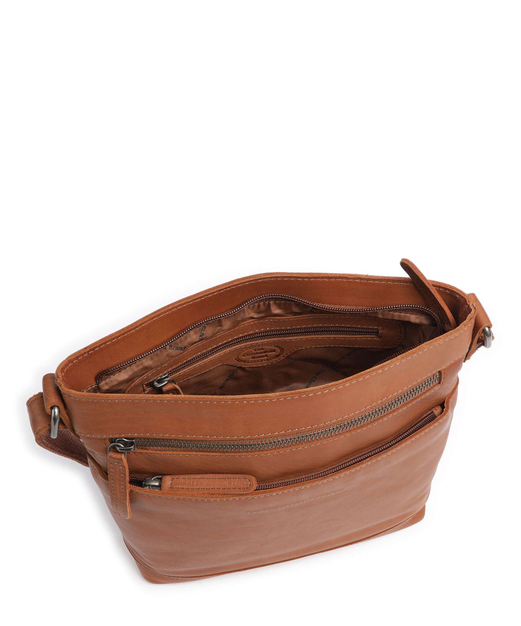 The Chesterfield Brand Wax Pull Up Cow Almeria Crossbody bag cognac