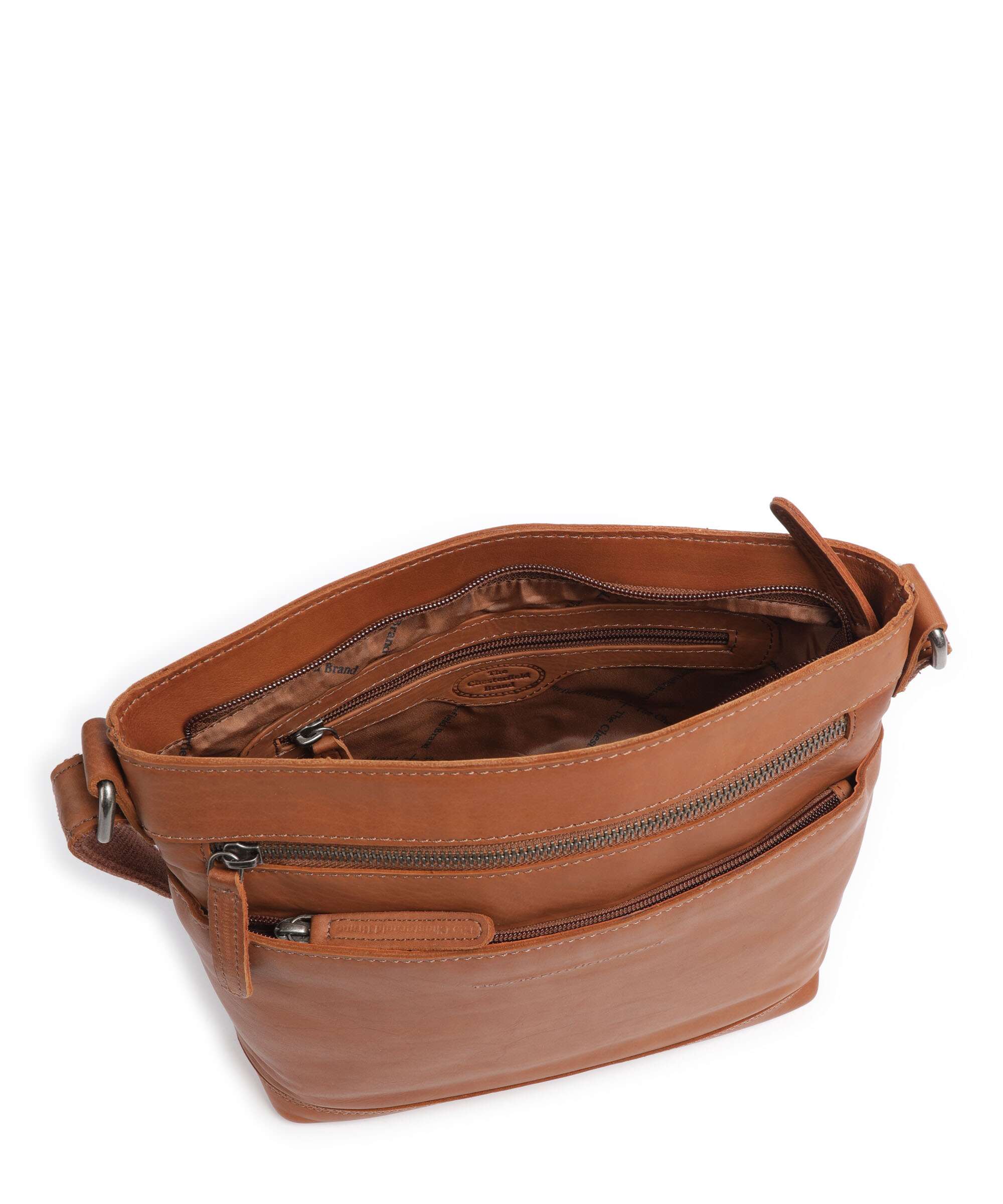 The Chesterfield Brand Wax Pull Up Cow Almeria Crossbody bag cognac