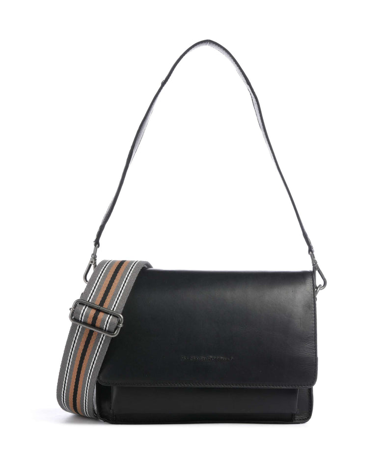 The Chesterfield Brand Cow Wax Pull Up Aviles Shoulder bag black