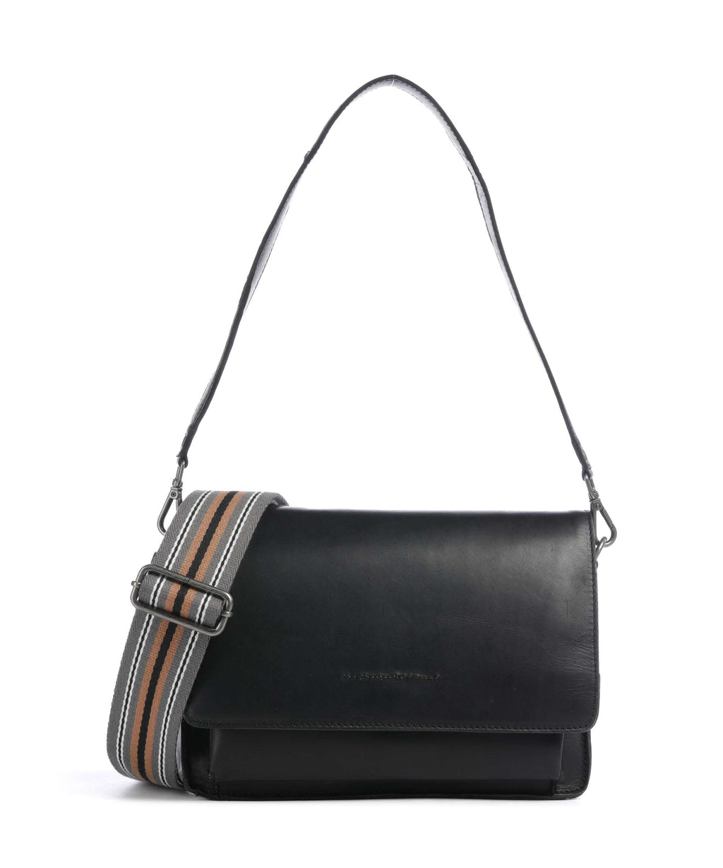The Chesterfield Brand Wax Pull Up Cow Aviles Shoulder bag black