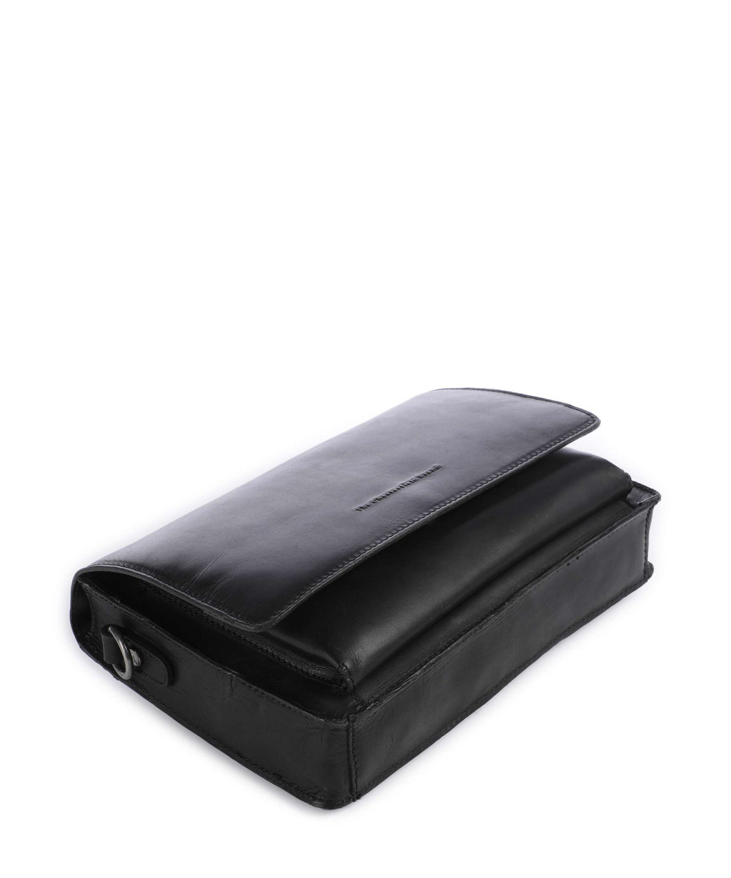 The Chesterfield Brand Wax Pull Up Cow Aviles Shoulder bag black