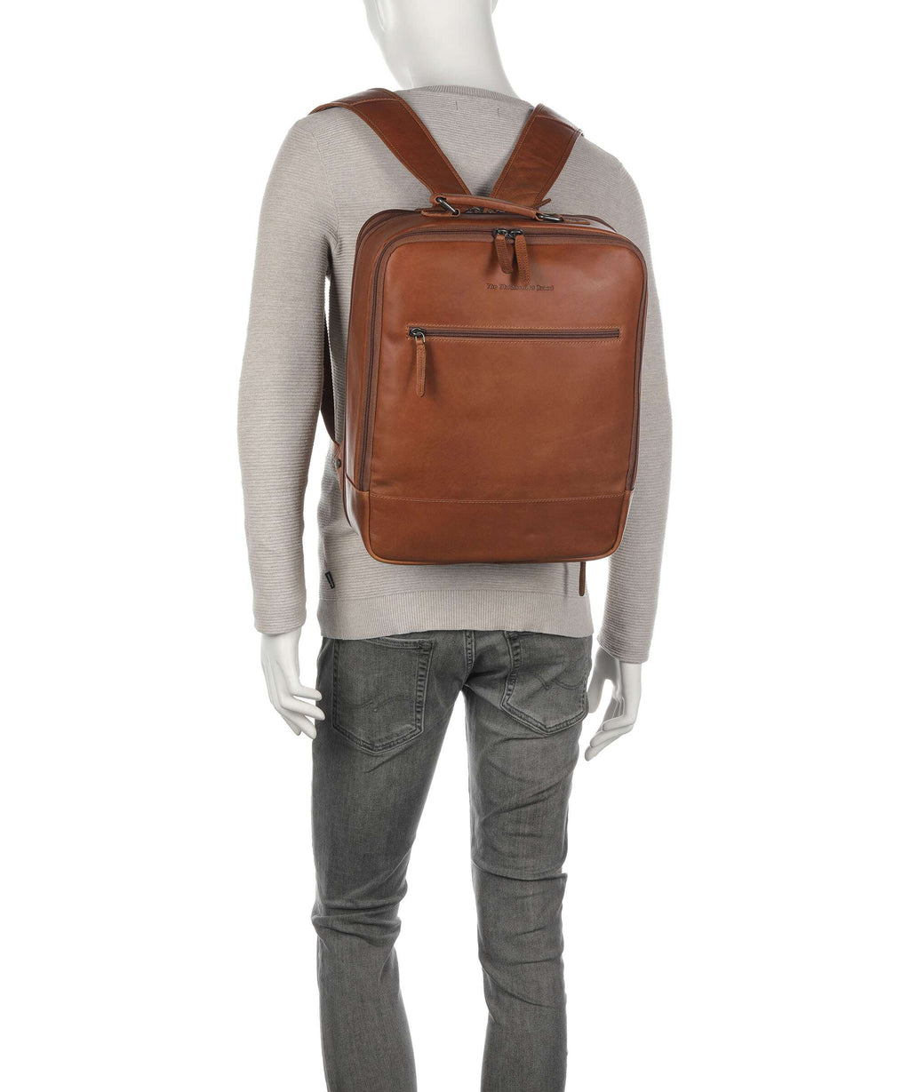 The Chesterfield Brand Wax Pull Up Cow Jamaica Backpack cognac