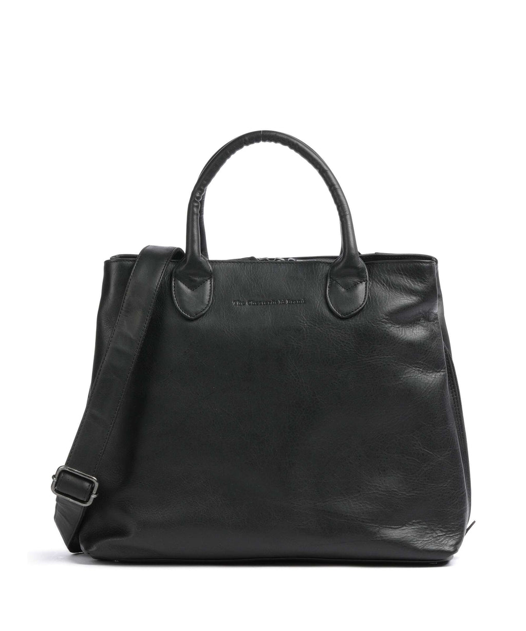 The Chesterfield Brand Wax Pull Up Cow Passau Handbag black