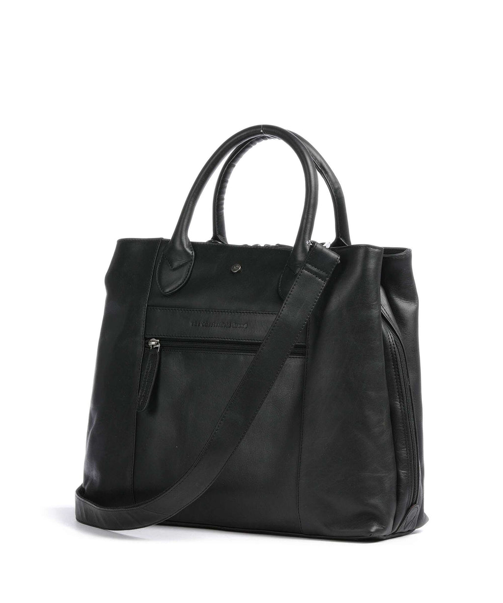 The Chesterfield Brand Wax Pull Up Cow Passau Handbag black