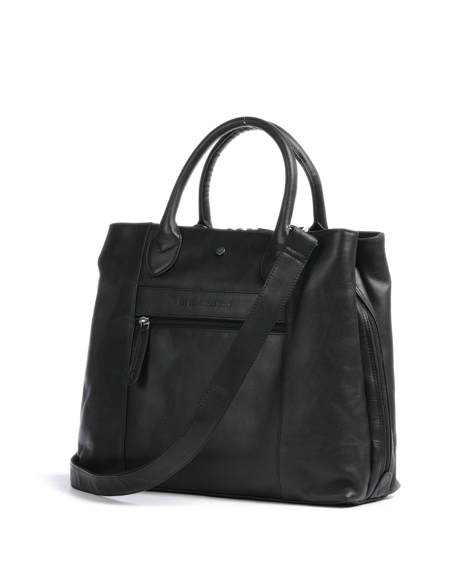 The Chesterfield Brand Wax Pull Up Cow Passau Handbag black