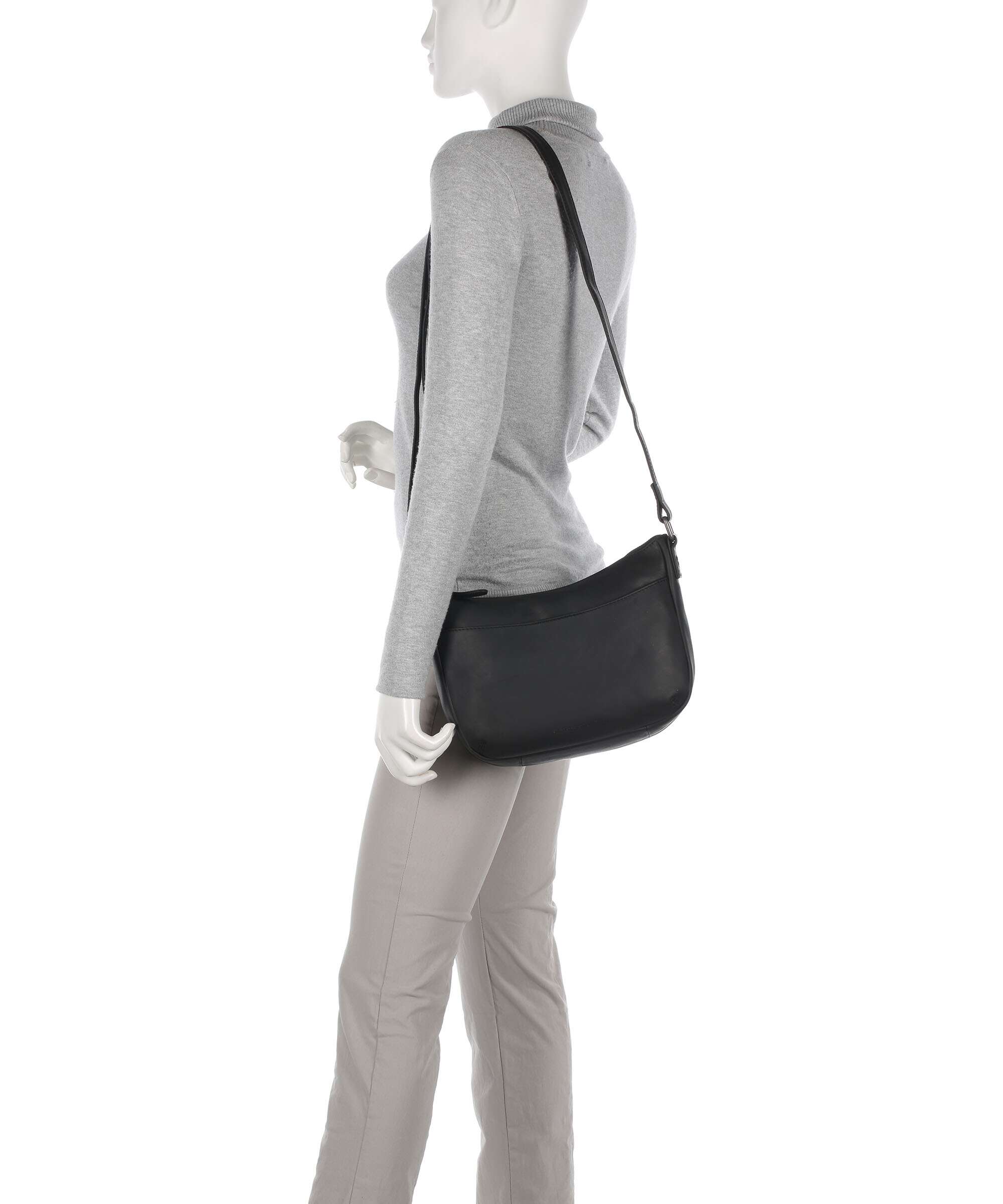The Chesterfield Brand Wax Pull Up Cow Henderson Crossbody bag black