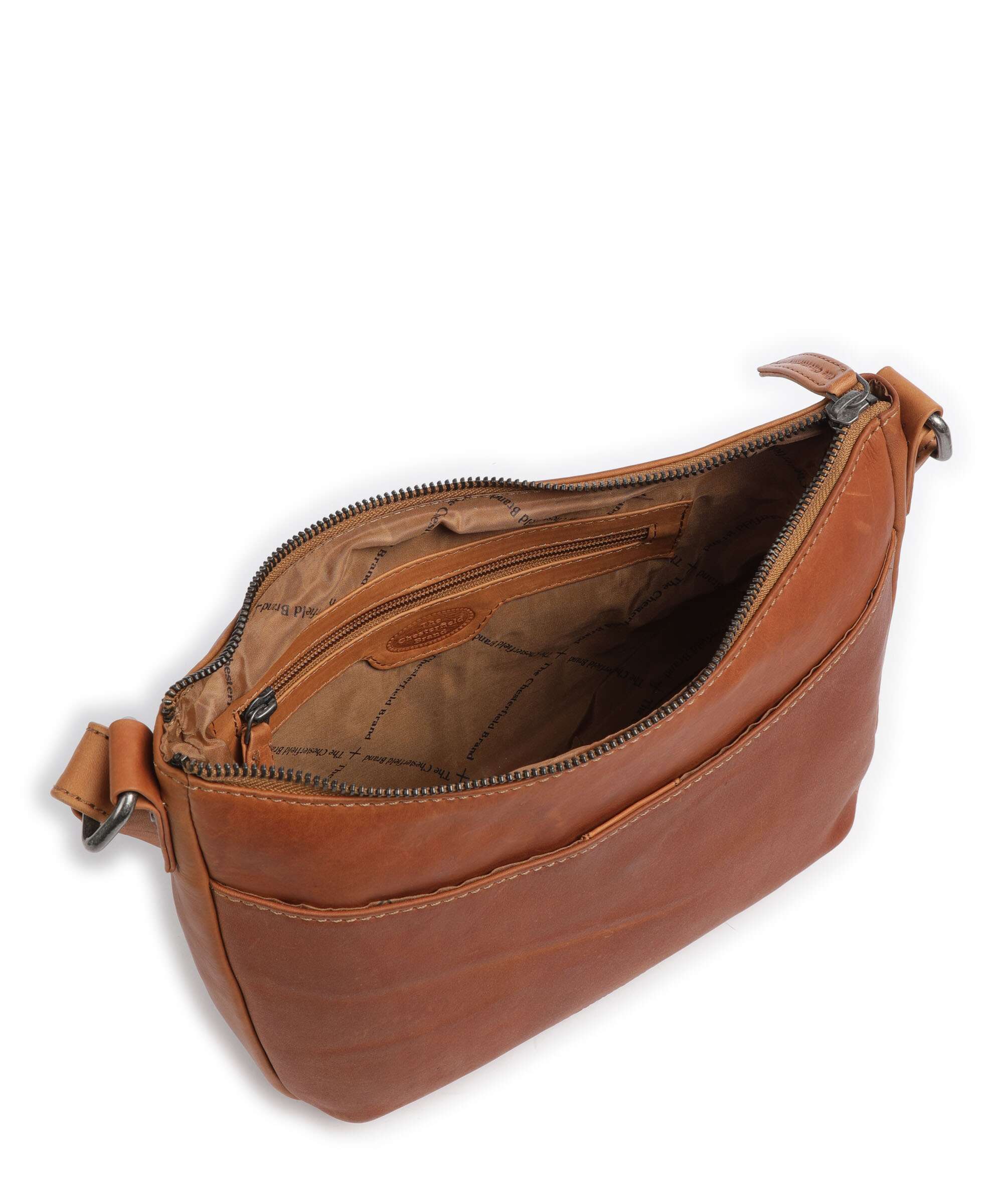 The Chesterfield Brand Wax Pull Up Cow Henderson Crossbody bag cognac