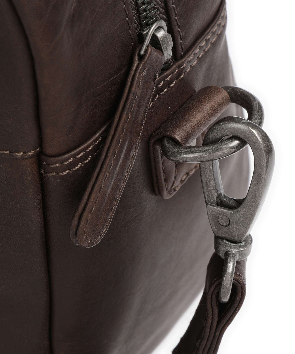 The Chesterfield Brand Wax Pull Up Cow Dover Handbag brown