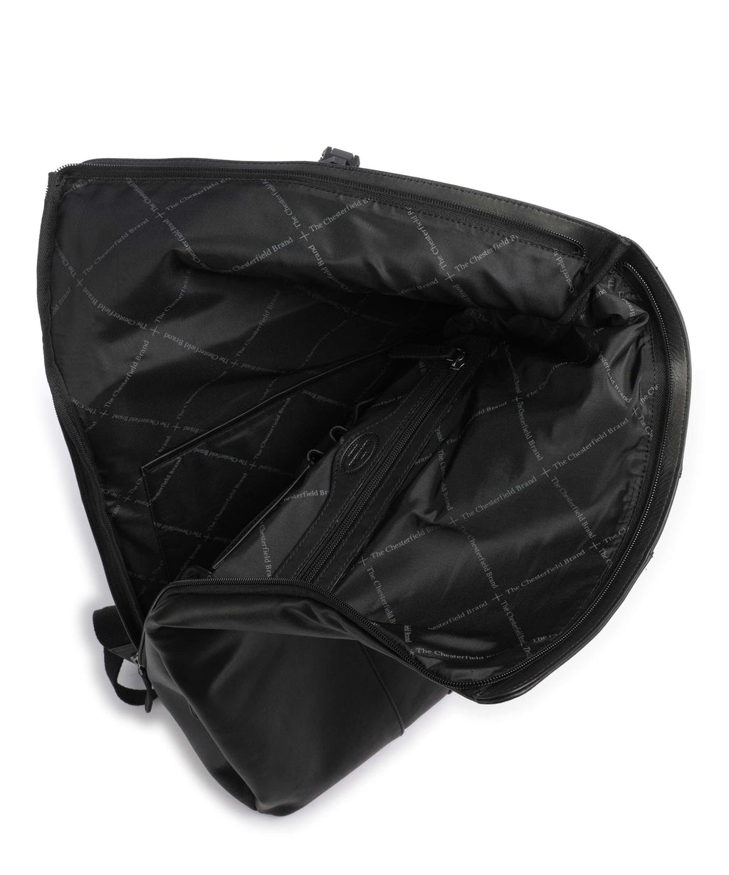 The Chesterfield Brand Wax Pull Up Cow Savona Backpack black