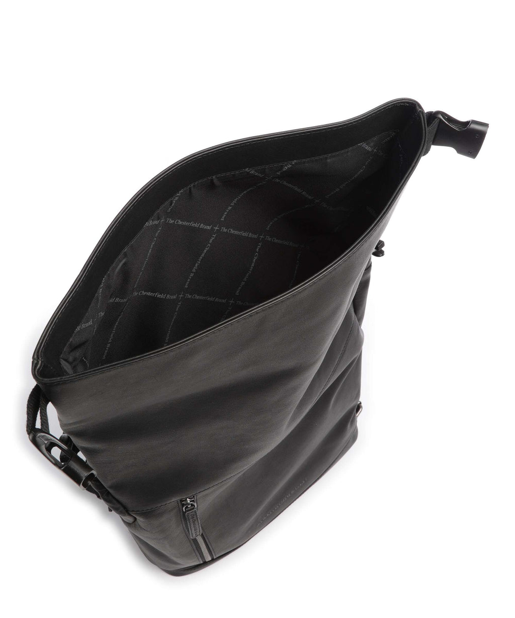 The Chesterfield Brand Wax Pull Up Cow Mazara Backpack black