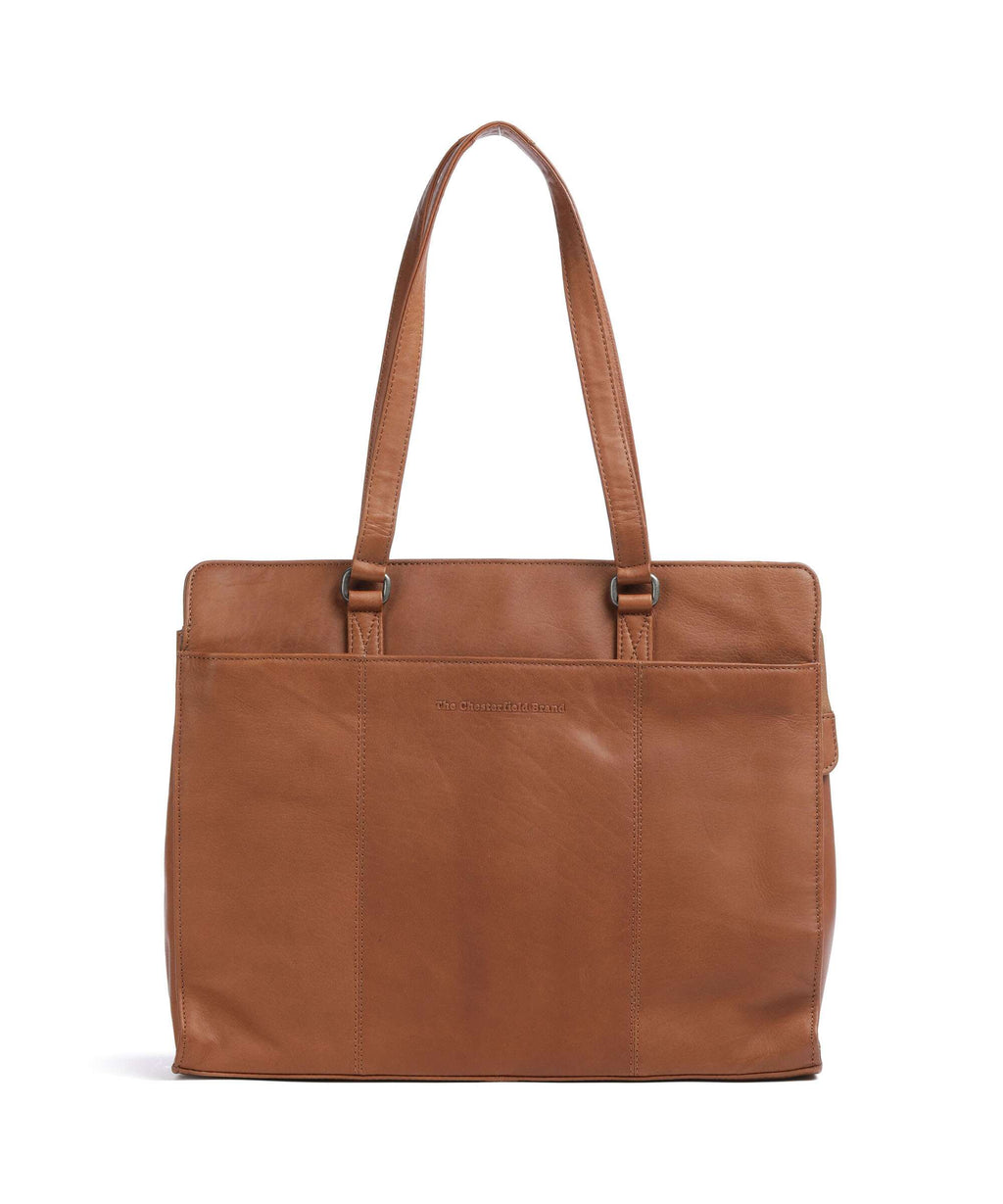 The Chesterfield Brand Wax Pull Up Cow Fidenza Tote bag cognac