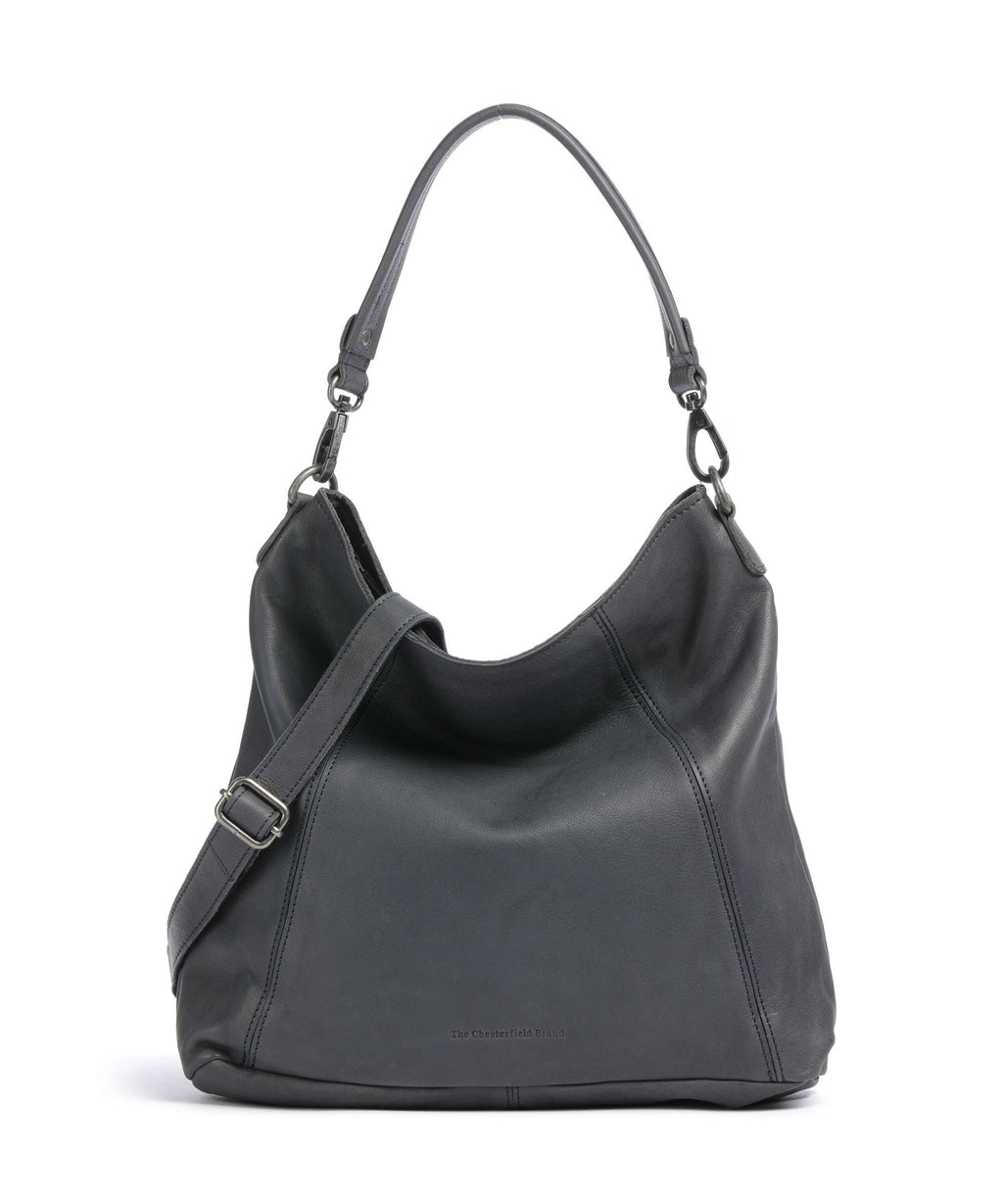 The Chesterfield Brand Washed Waxed Cow Sintra Hobo bag navy
