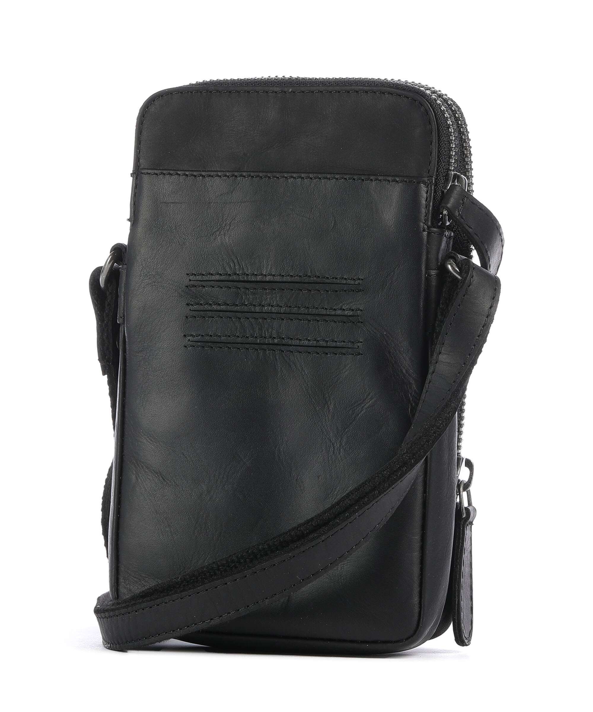 The Chesterfield Brand Wax Pull Up Cow Alesund Phone bag black