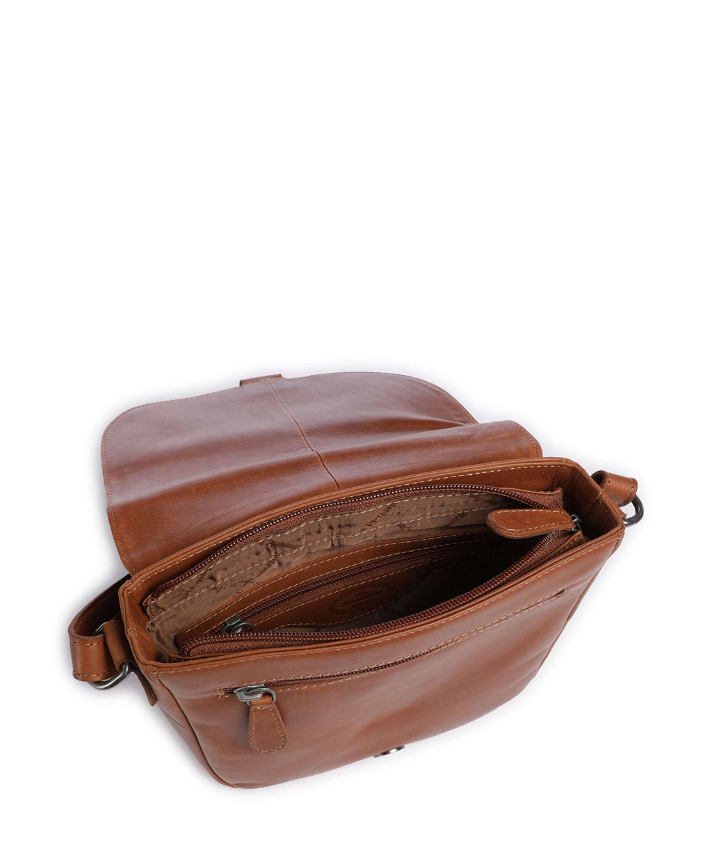The Chesterfield Brand Wax Pull Up Cow Lucian Crossbody bag cognac
