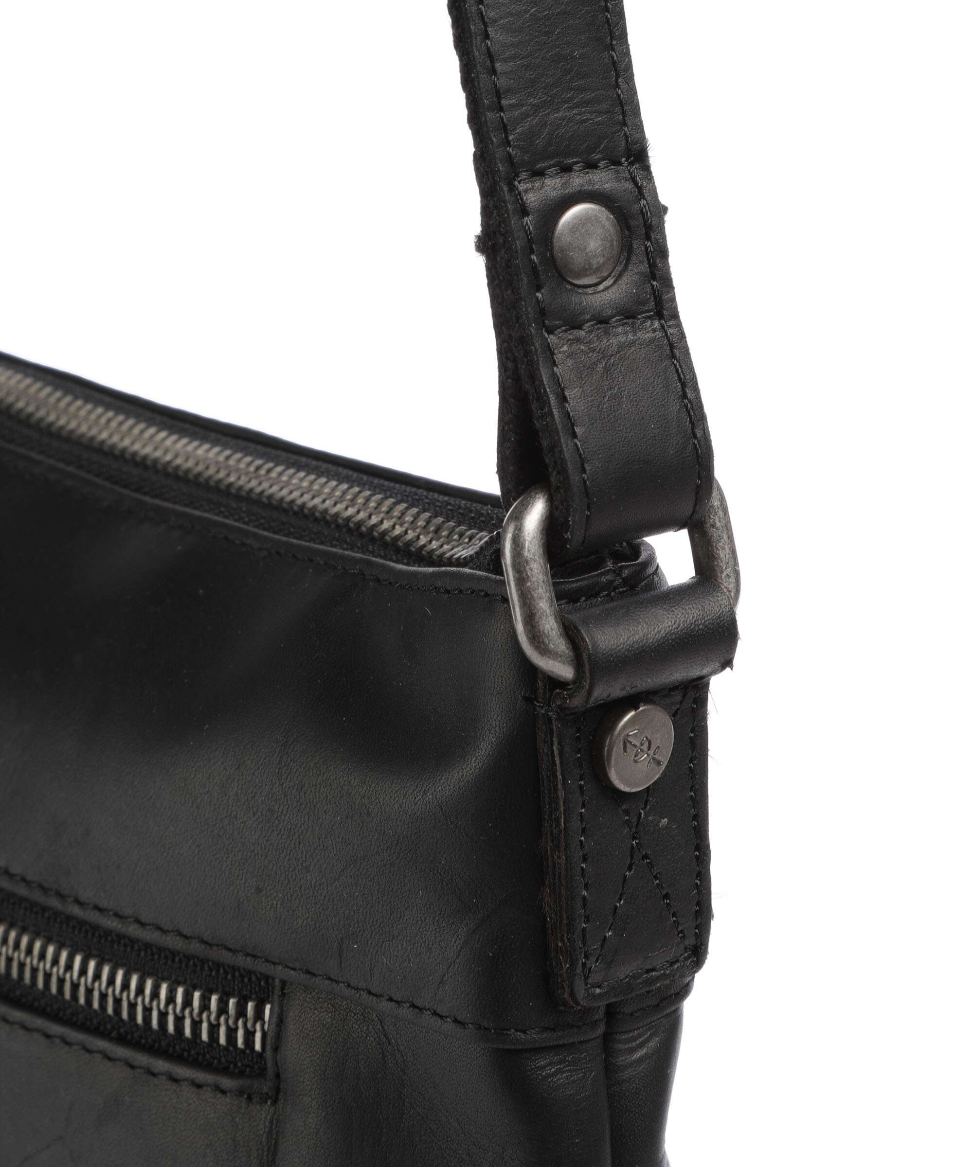 The Chesterfield Brand Cow Wax Pull Up Cartagena Crossbody bag black