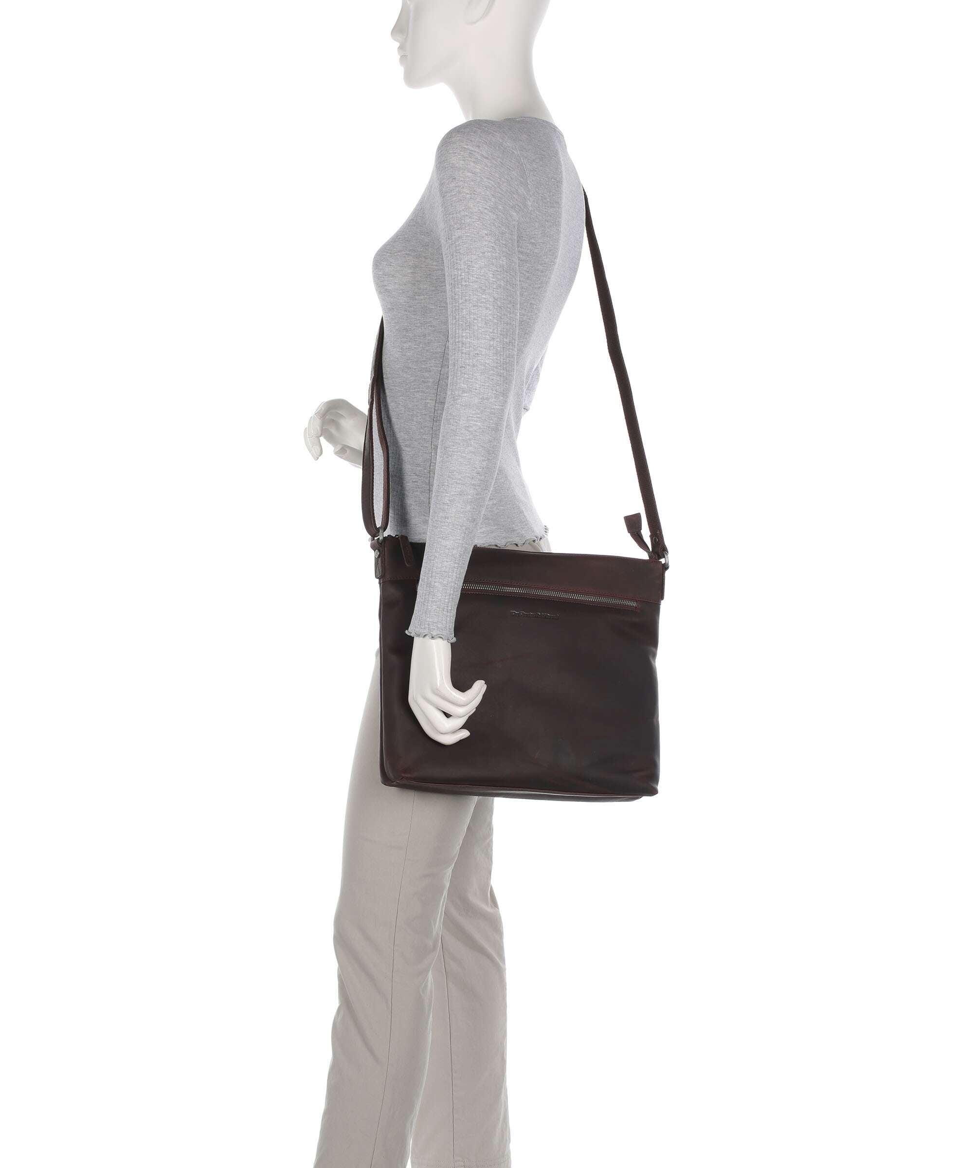 The Chesterfield Brand Wax Pull Up Cow Cartagena Crossbody bag brown