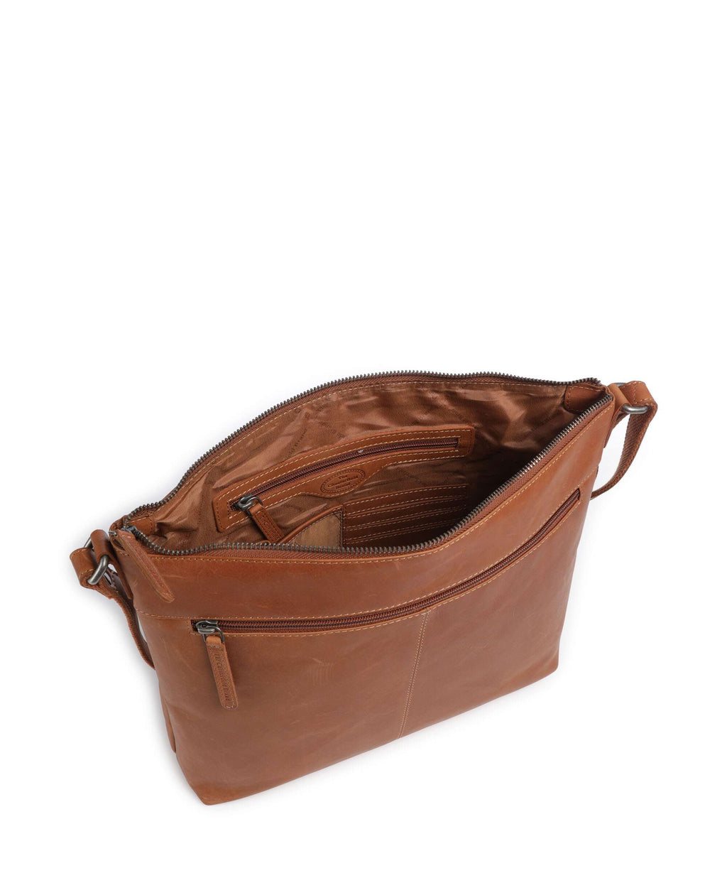 The Chesterfield Brand Wax Pull Up Cow Cartagena Crossbody bag cognac