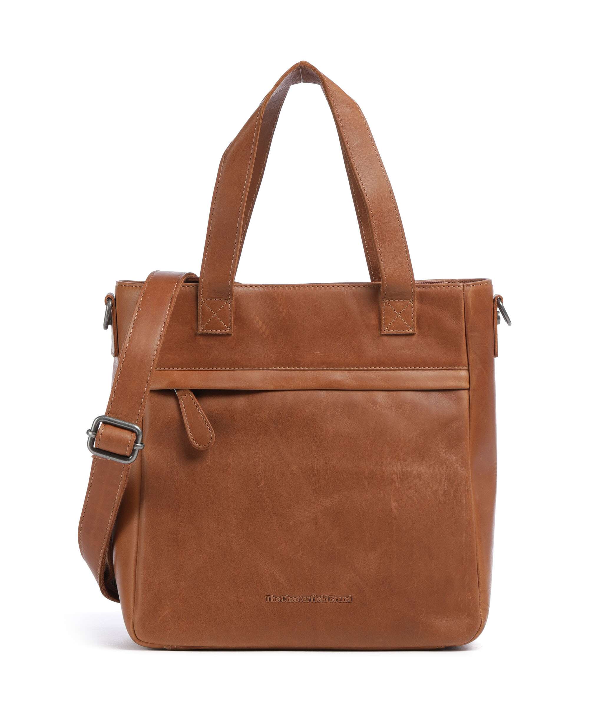 The Chesterfield Brand Wax Pull Up Cow Lingfield Handbag cognac