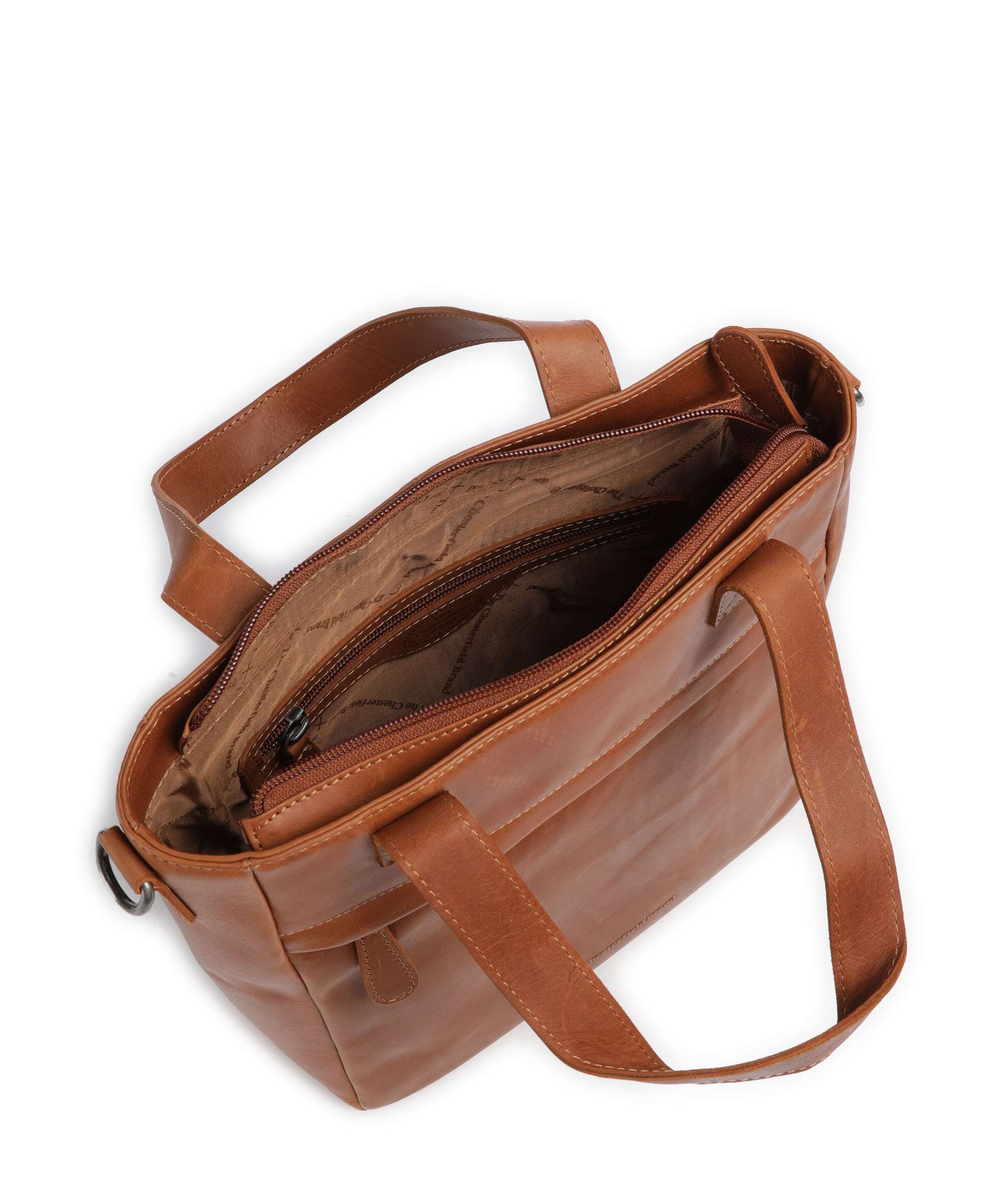 The Chesterfield Brand Wax Pull Up Cow Lingfield Handbag cognac