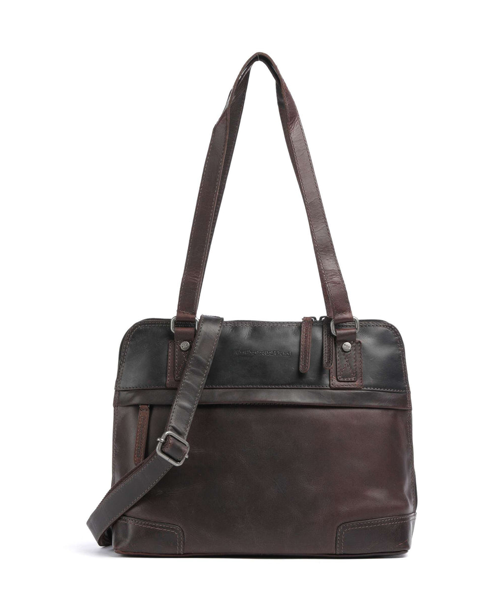 The Chesterfield Brand Wax Pull Up Cow Belgrado Shoulder bag brown