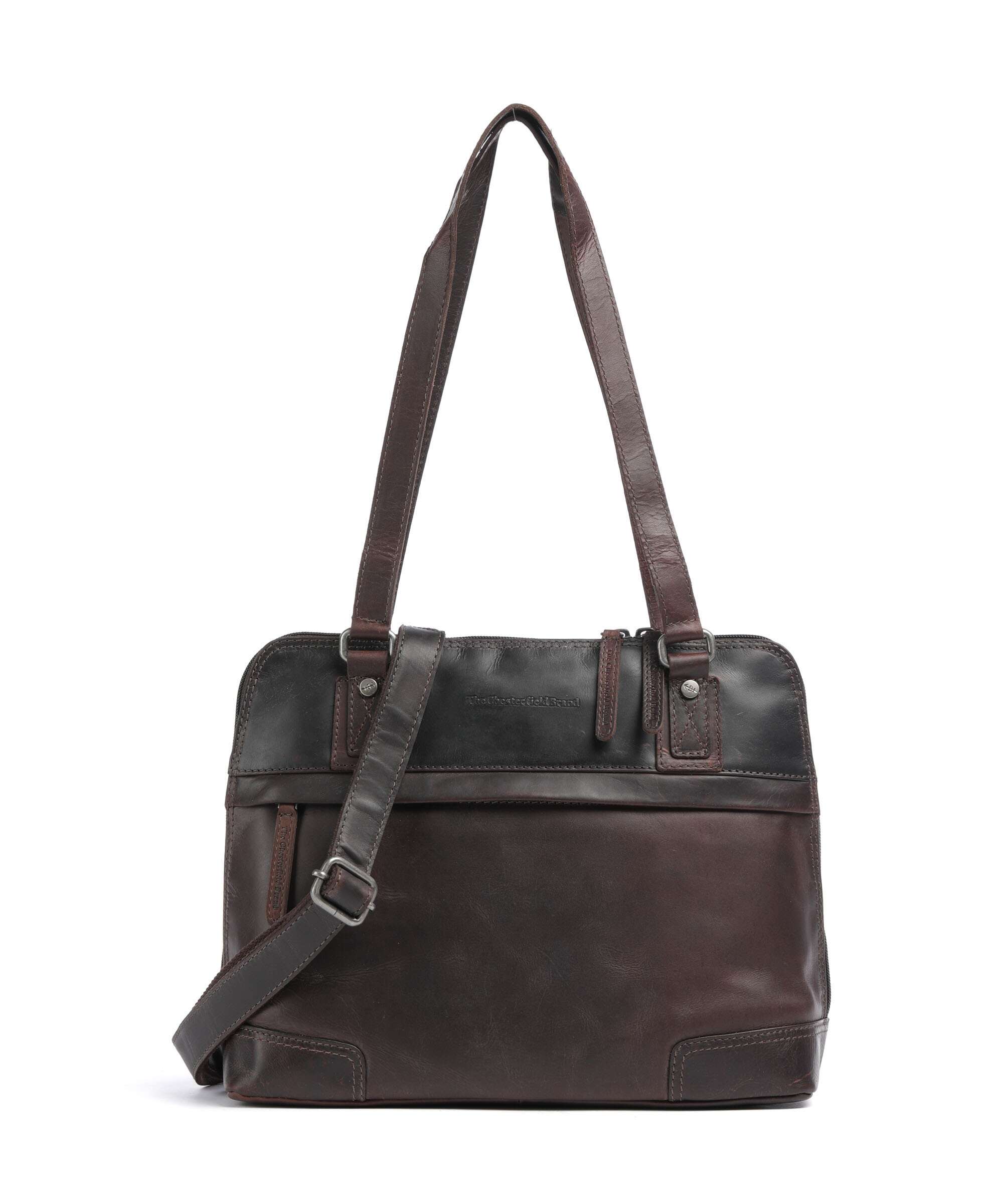 The Chesterfield Brand Wax Pull Up Cow Belgrado Shoulder bag brown
