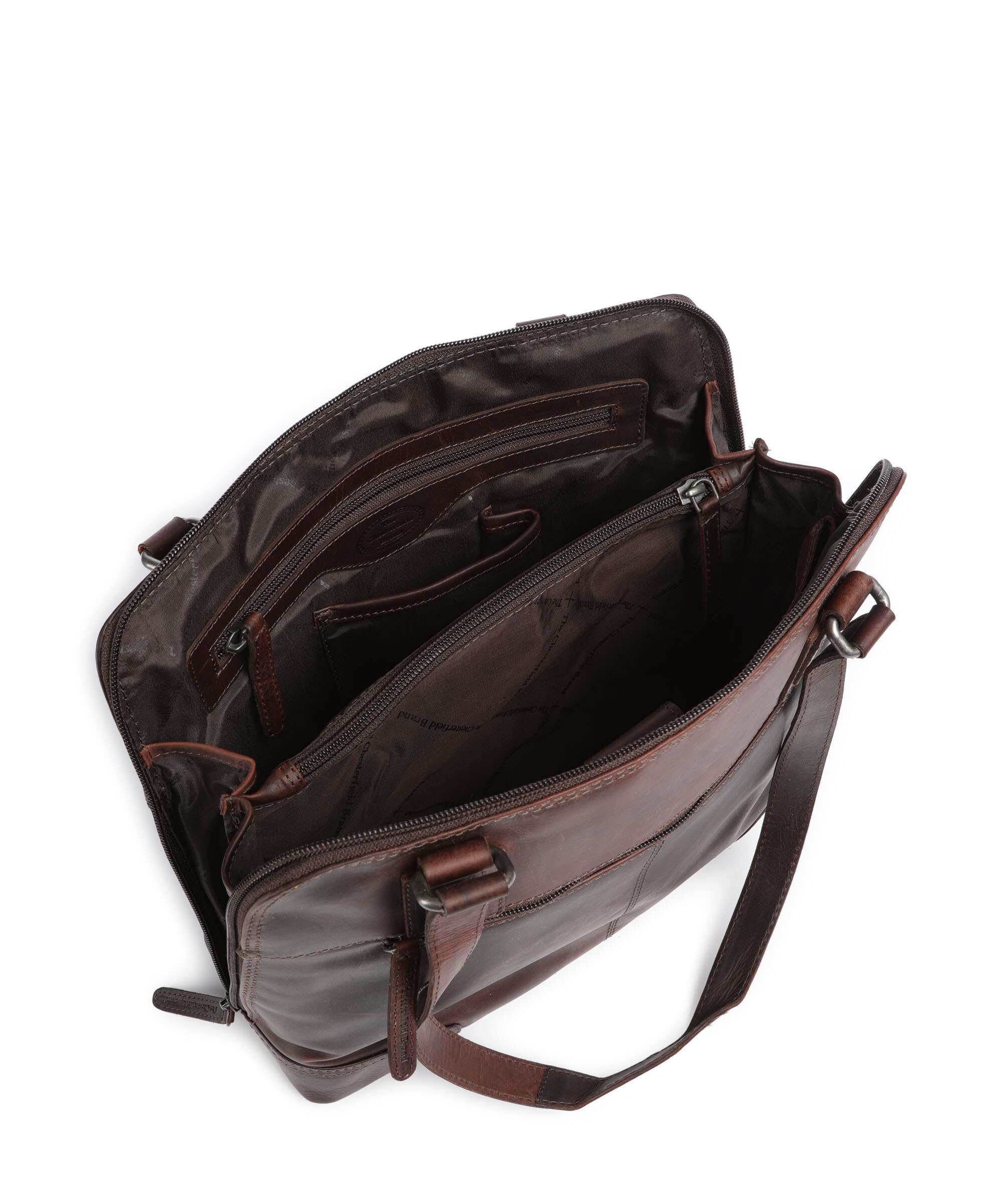 The Chesterfield Brand Wax Pull Up Cow Belgrado Shoulder bag brown