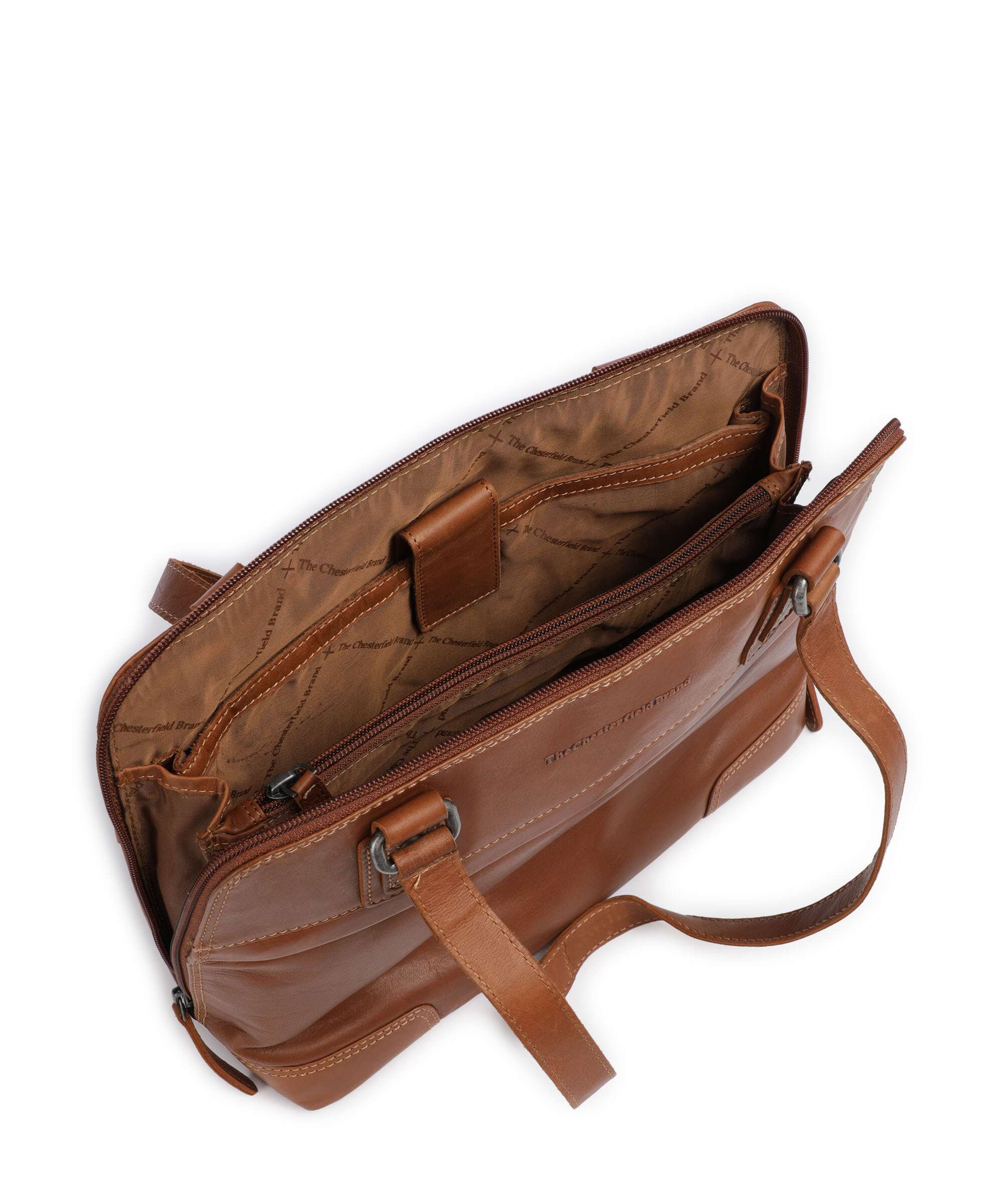 The Chesterfield Brand Wax Pull Up Cow Belgrado Shoulder bag cognac