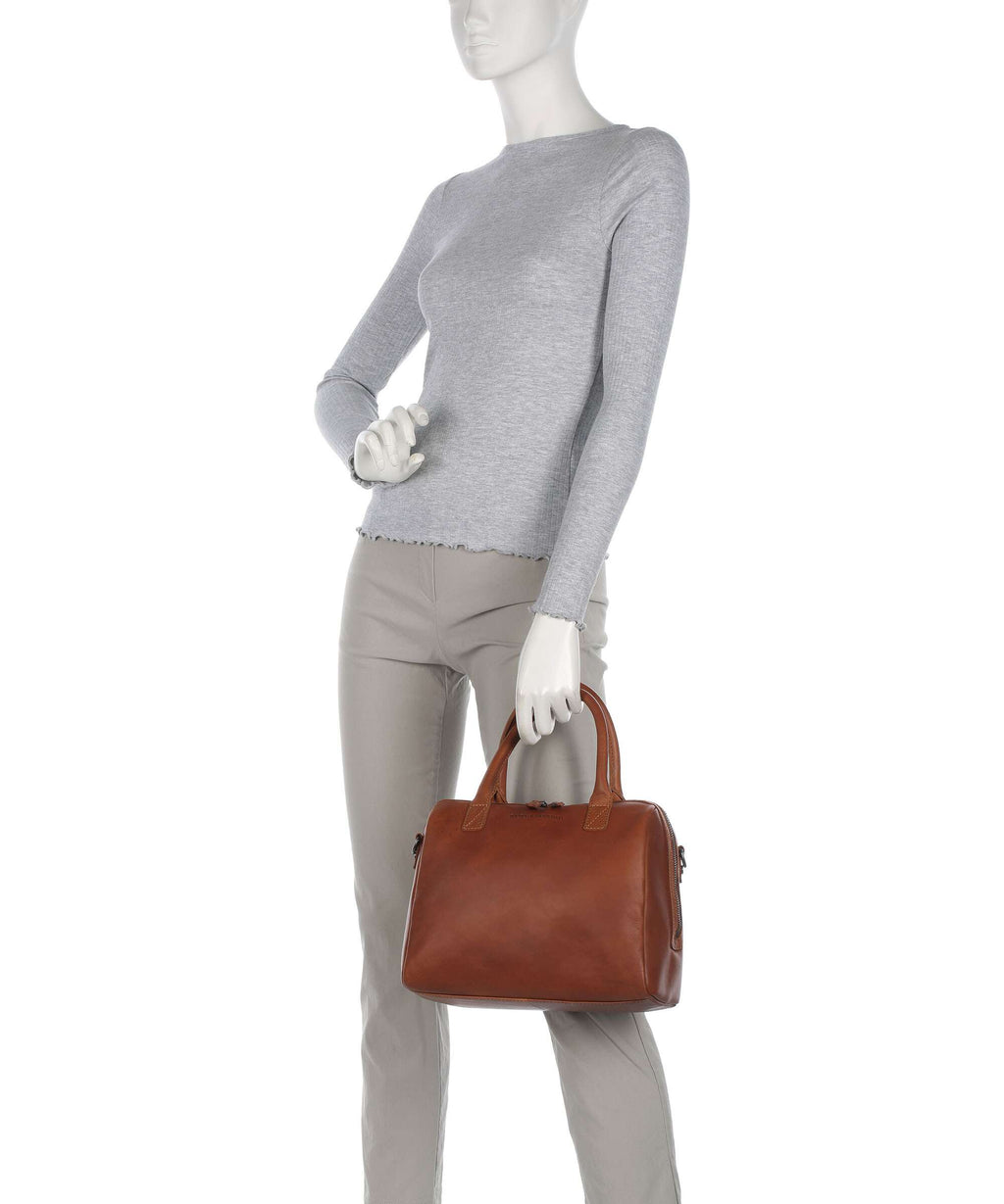 The Chesterfield Brand Wax Pull Up Cow Langton Handbag cognac