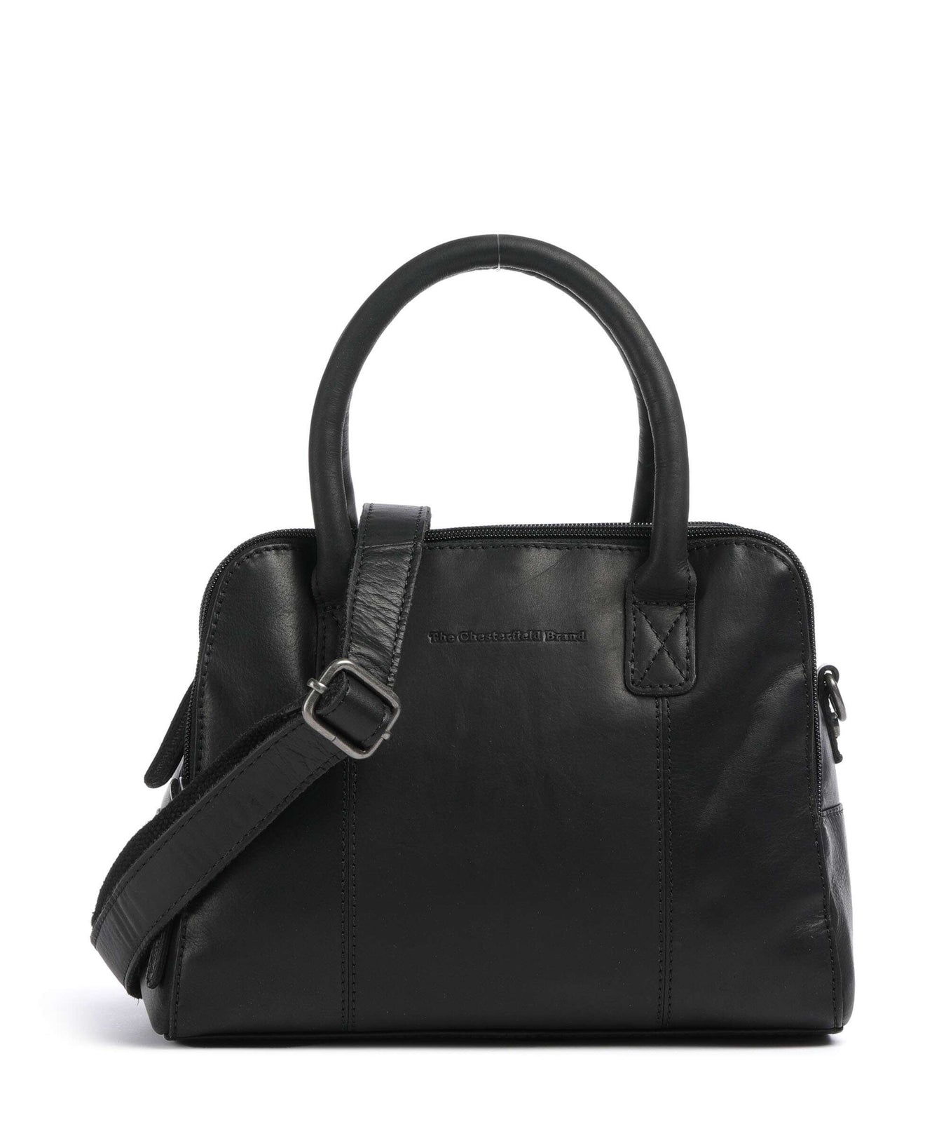 The Chesterfield Brand Cow Wax Pull Up Ezra Handbag black
