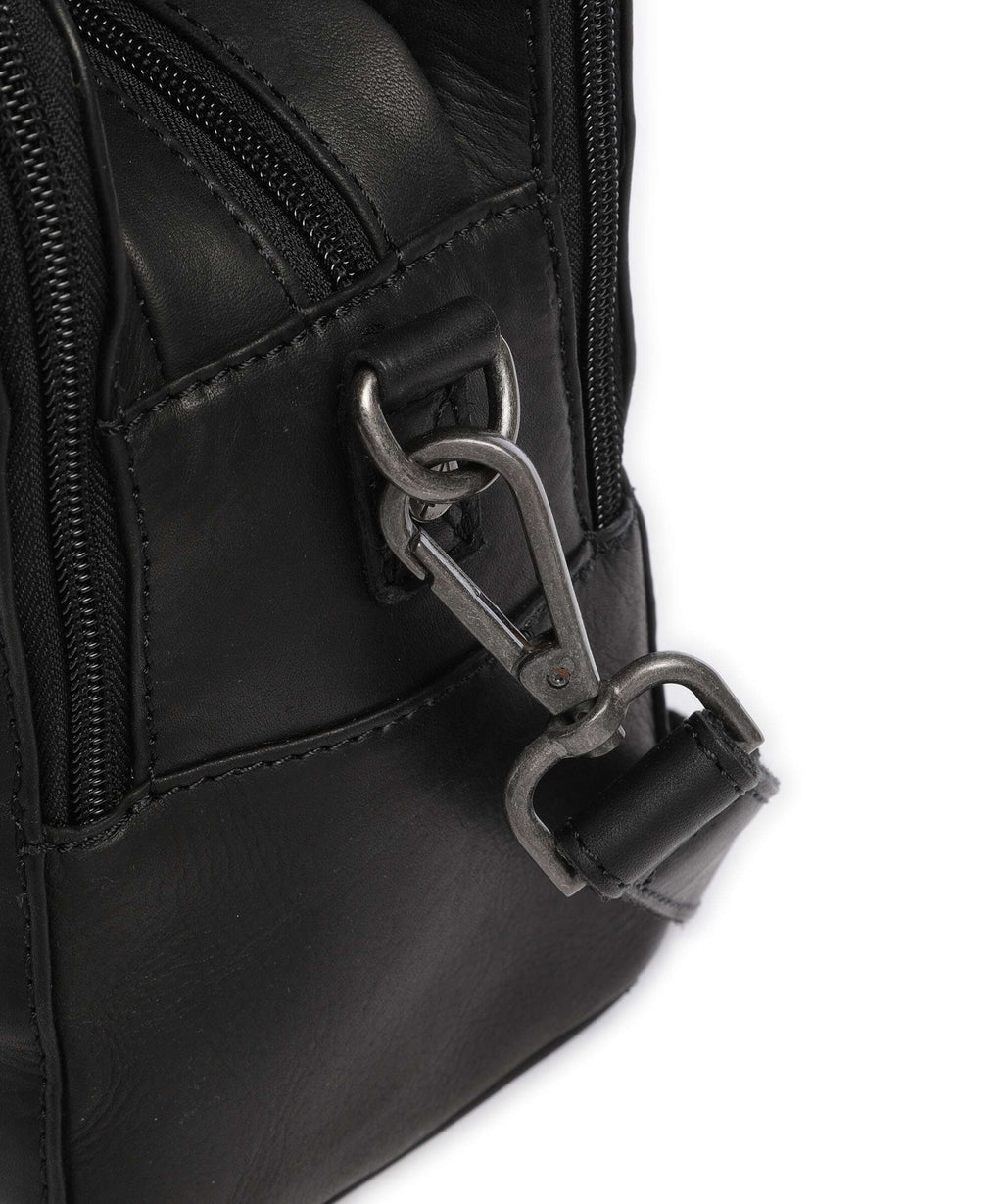 The Chesterfield Brand Wax Pull Up Cow Ezra Handbag black