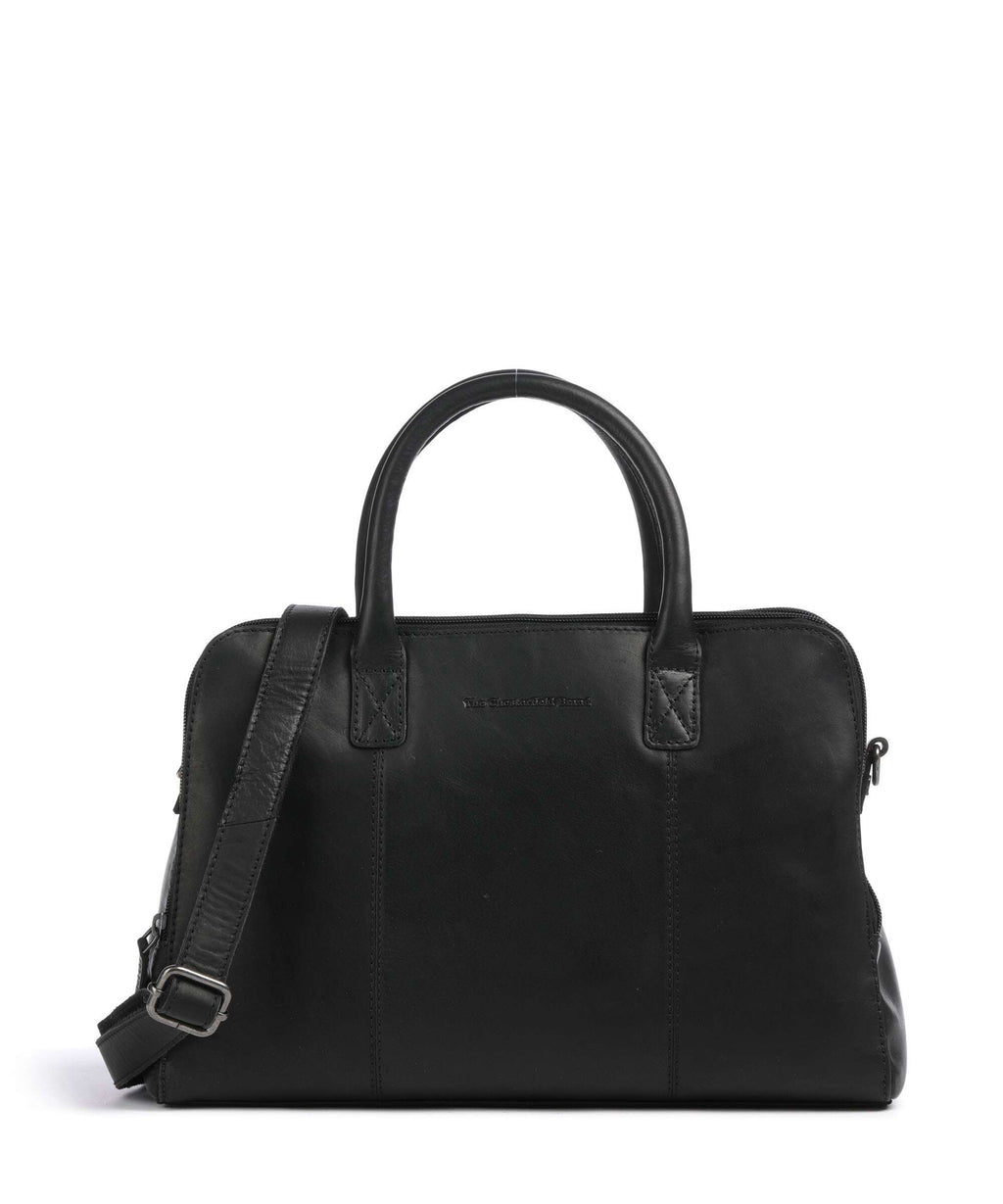 The Chesterfield Brand Wax Pull Up Cow Layton Handbag black