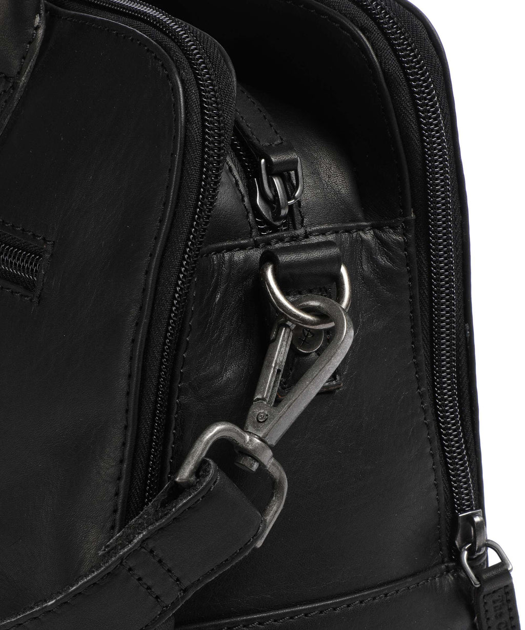 The Chesterfield Brand Wax Pull Up Cow Layton Handbag black