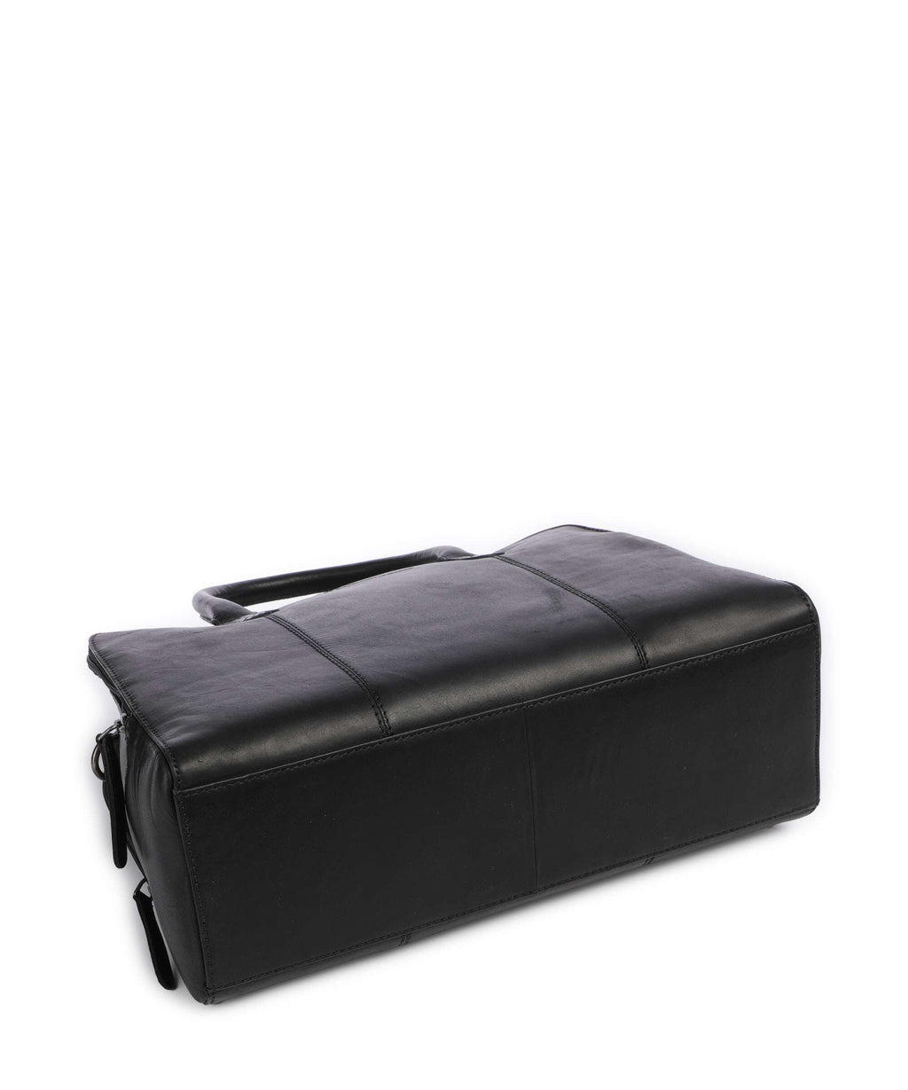 The Chesterfield Brand Wax Pull Up Cow Layton Handbag black