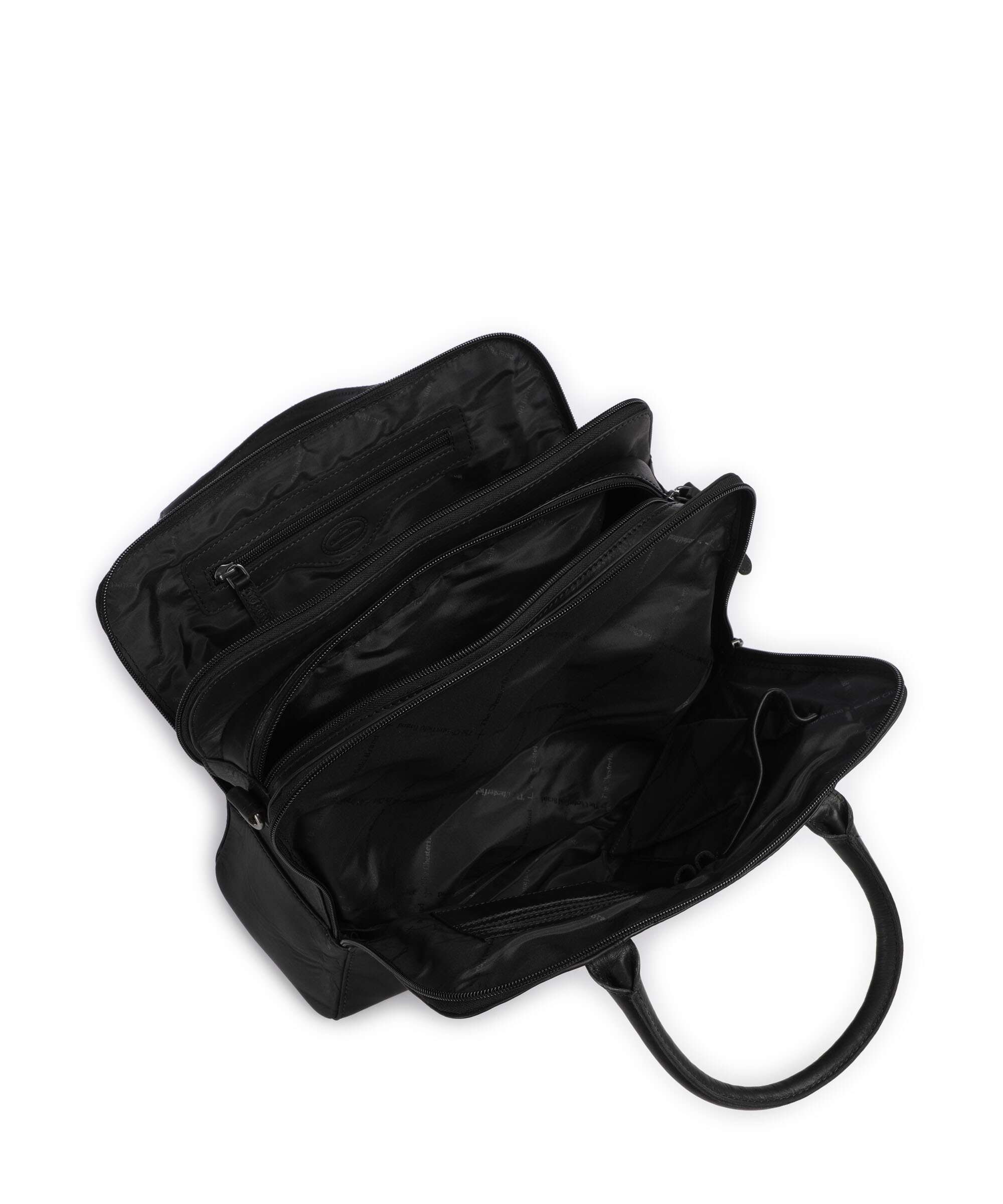 The Chesterfield Brand Wax Pull Up Cow Layton Handbag black
