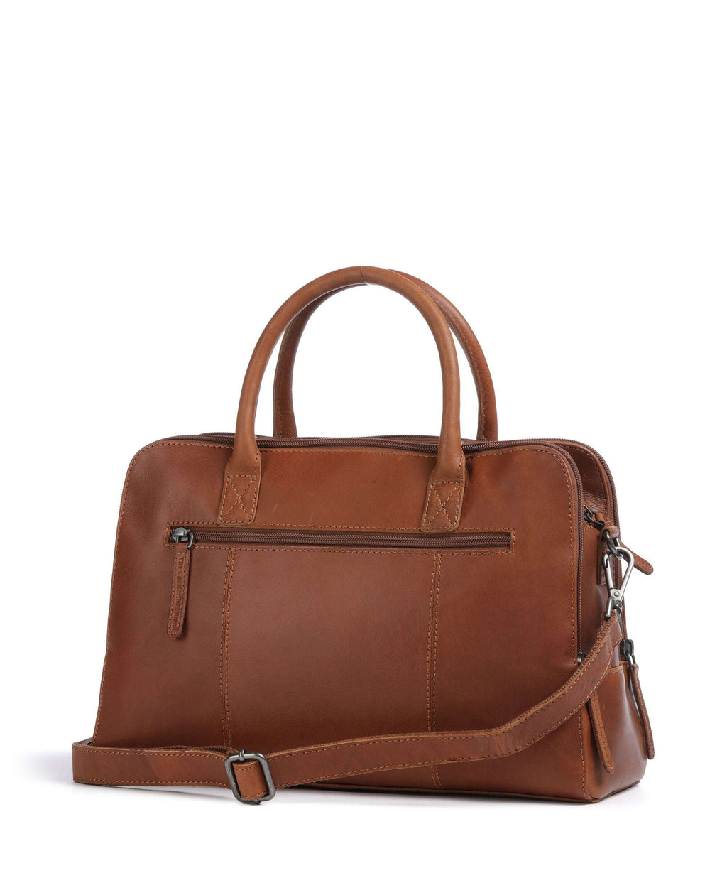 The Chesterfield Brand Wax Pull Up Cow Layton Handbag cognac