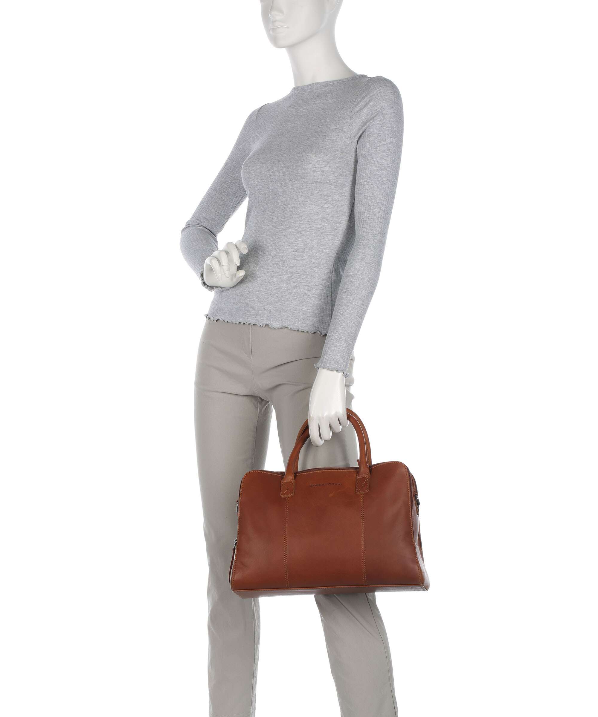 The Chesterfield Brand Wax Pull Up Cow Layton Handbag cognac