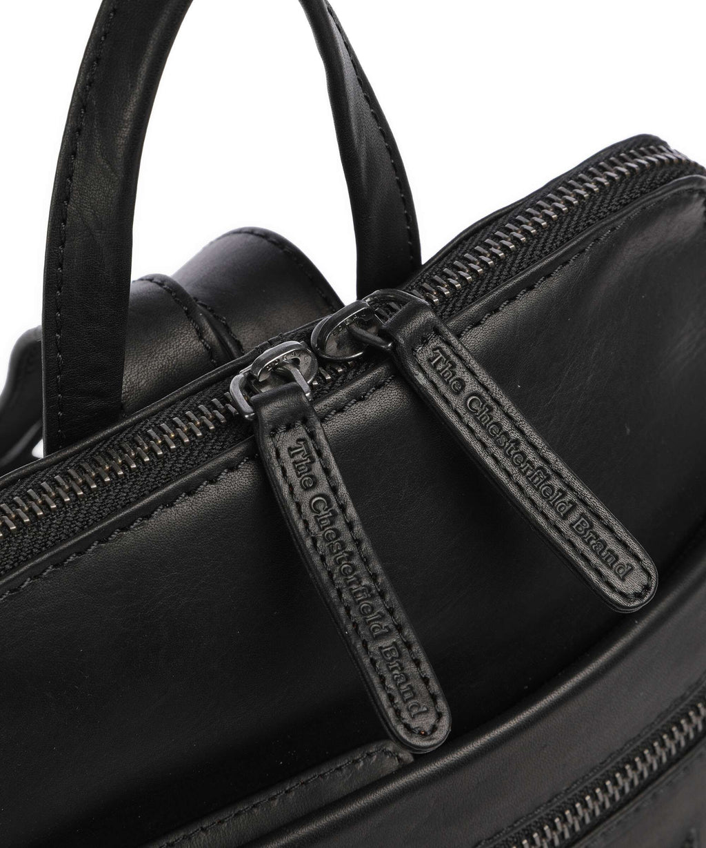 The Chesterfield Brand Wax Pull Up Cow Linford Backpack black