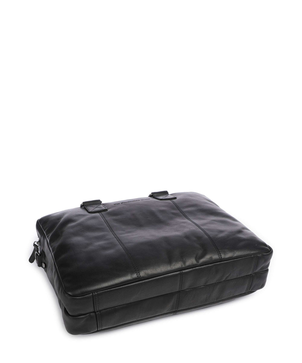 The Chesterfield Brand Wax Pull Up Cow Fabian Briefcase black