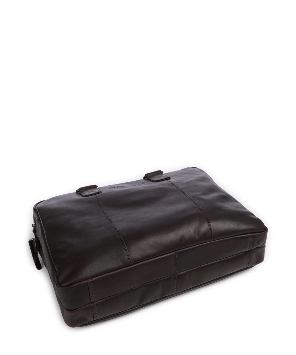 The Chesterfield Brand Wax Pull Up Cow Fabian Briefcase brown