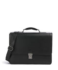 The Chesterfield Brand Wax Pull Up Cow Glenwood Briefcase black