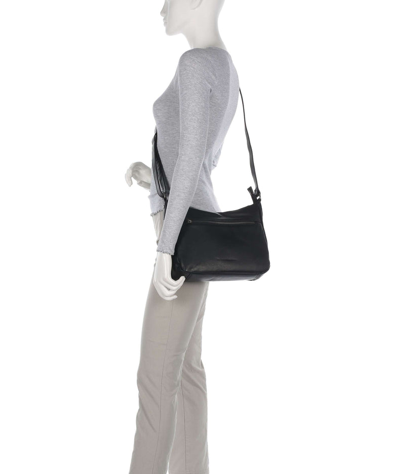 The Chesterfield Brand Cow Wax Pull Up Loraine Crossbody bag black