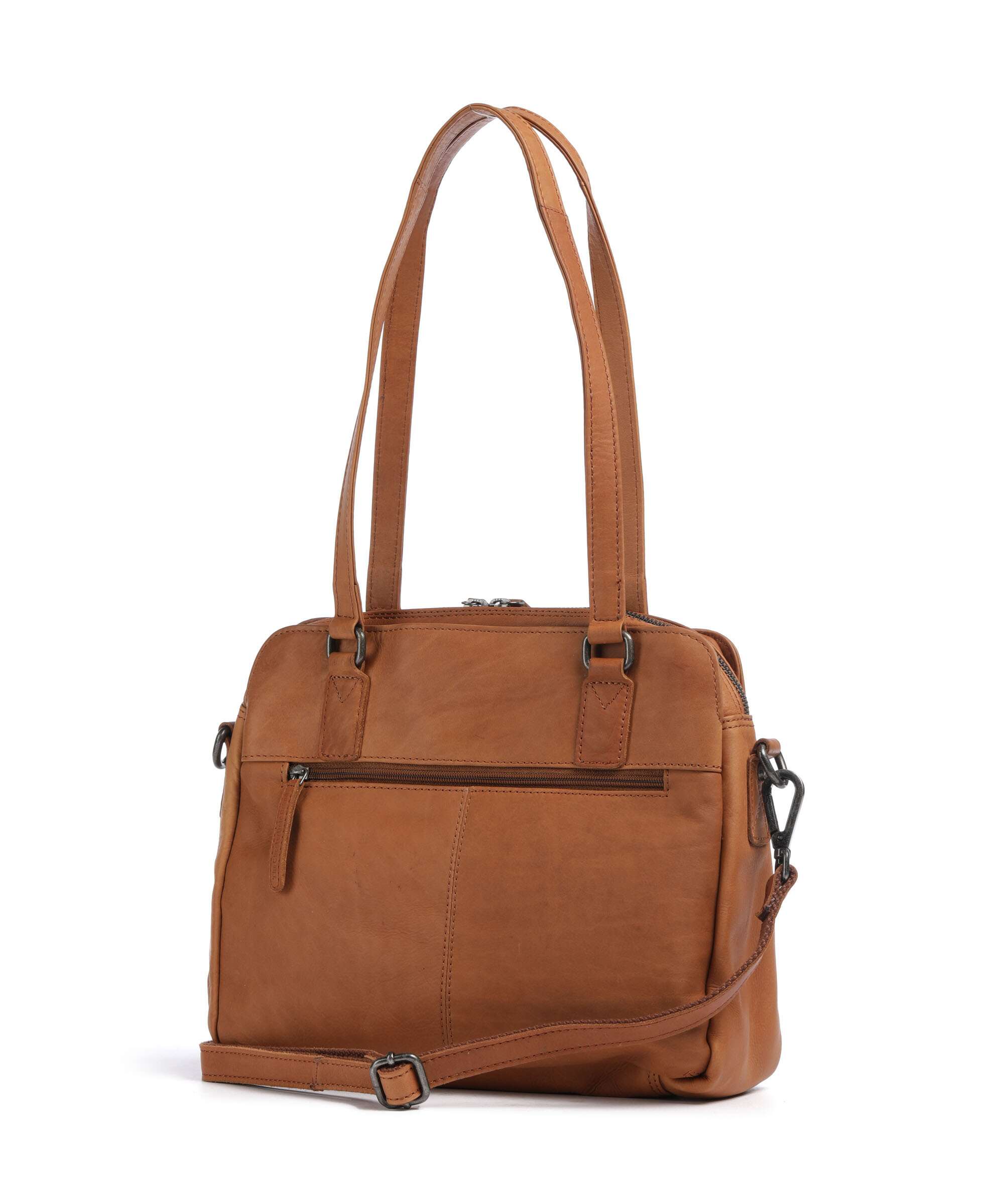 The Chesterfield Brand Wax Pull Up Cow Porlezza Shoulder bag cognac