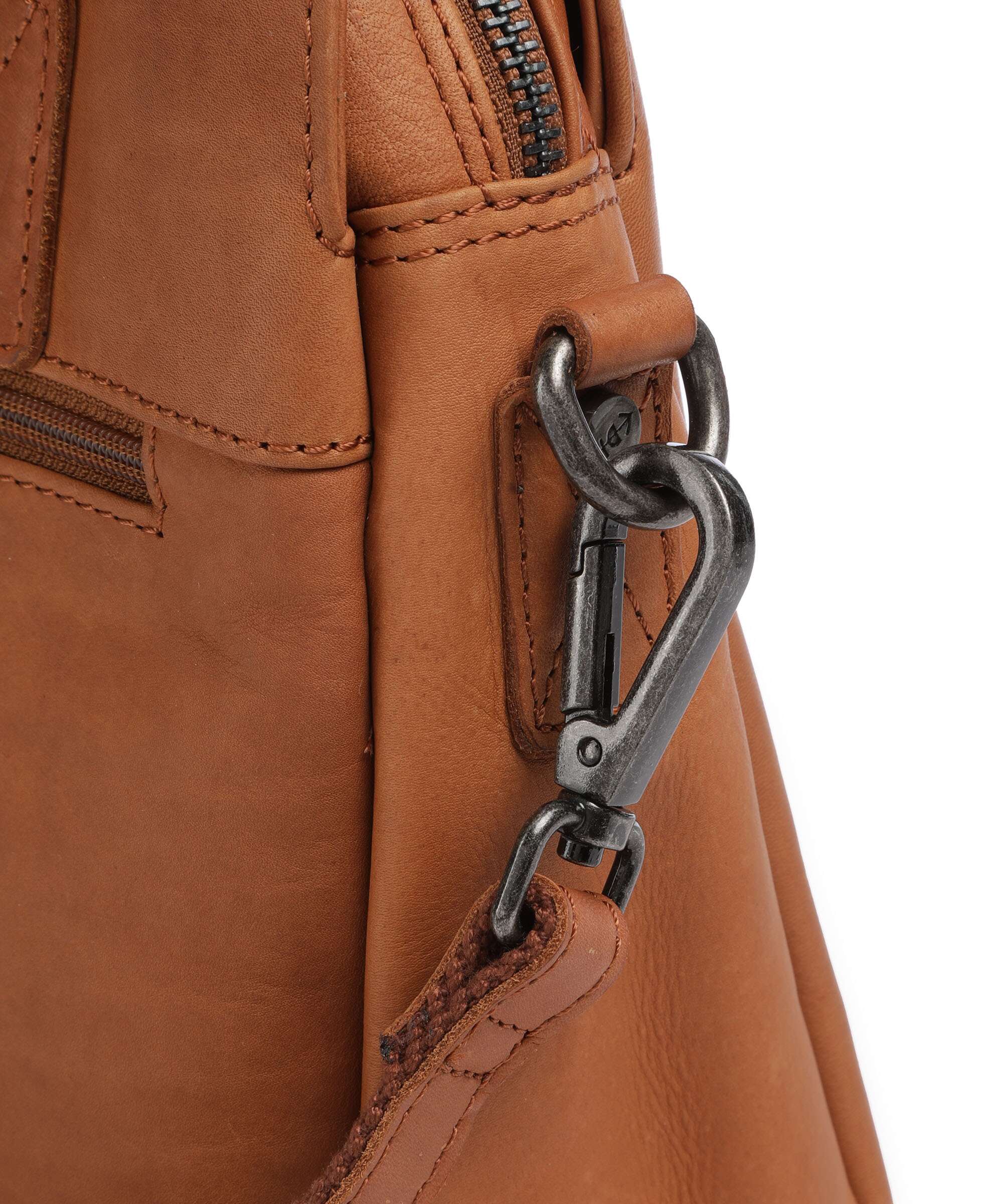 The Chesterfield Brand Wax Pull Up Cow Porlezza Shoulder bag cognac