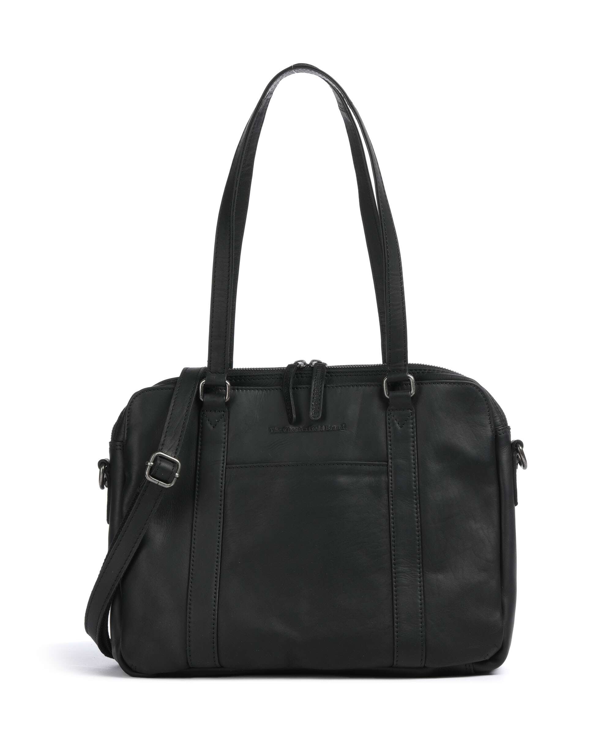 The Chesterfield Brand Wax Pull Up Cow Pretoria Shoulder bag black