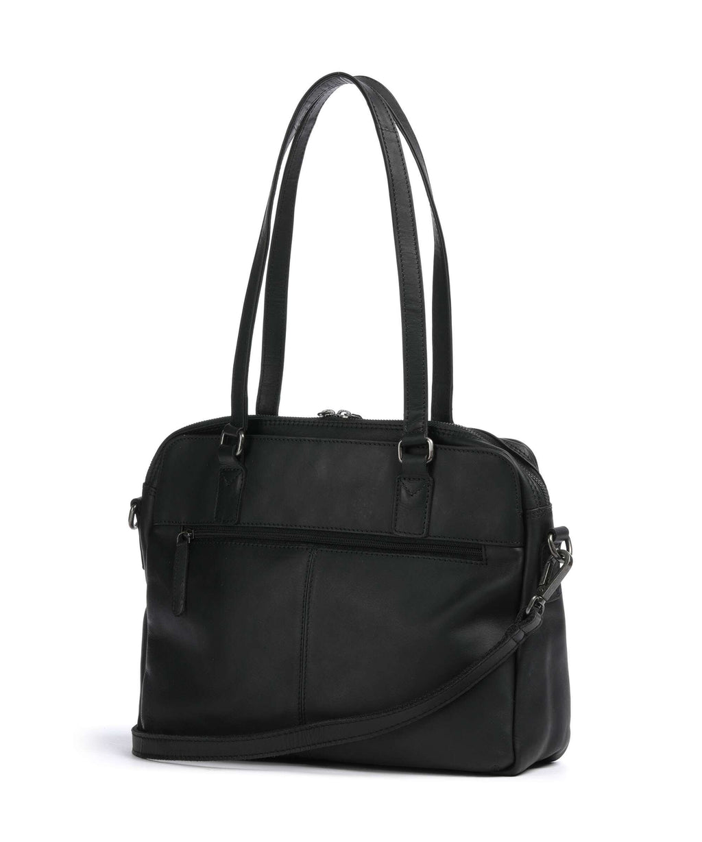 The Chesterfield Brand Wax Pull Up Cow Pretoria Shoulder bag black