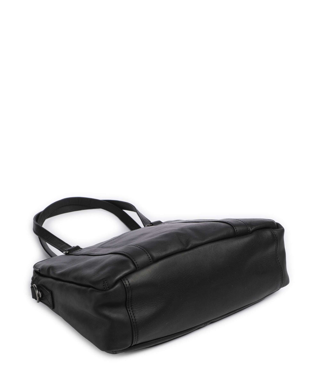 The Chesterfield Brand Wax Pull Up Cow Pretoria Shoulder bag black