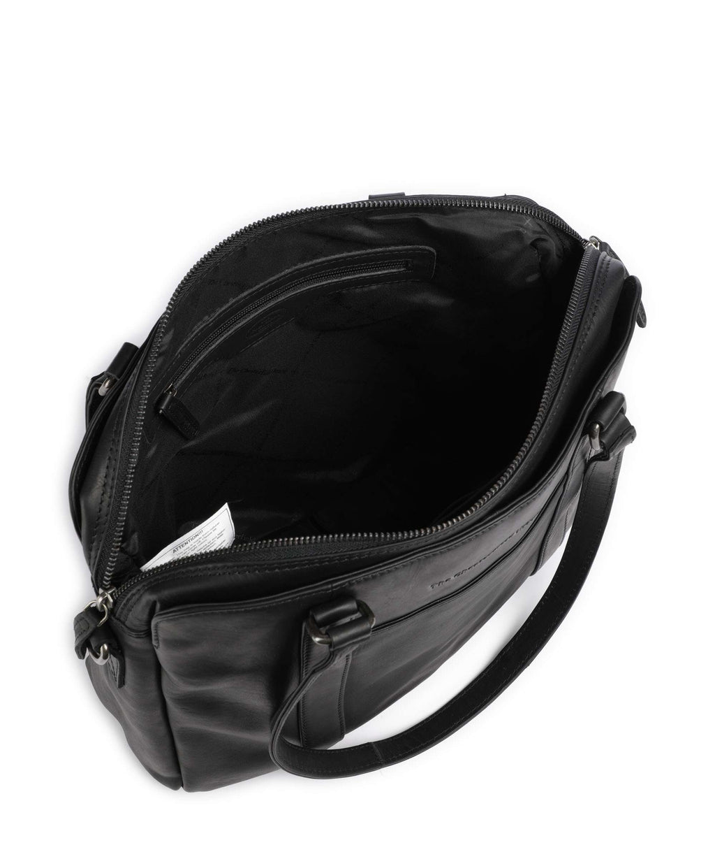 The Chesterfield Brand Wax Pull Up Cow Pretoria Shoulder bag black
