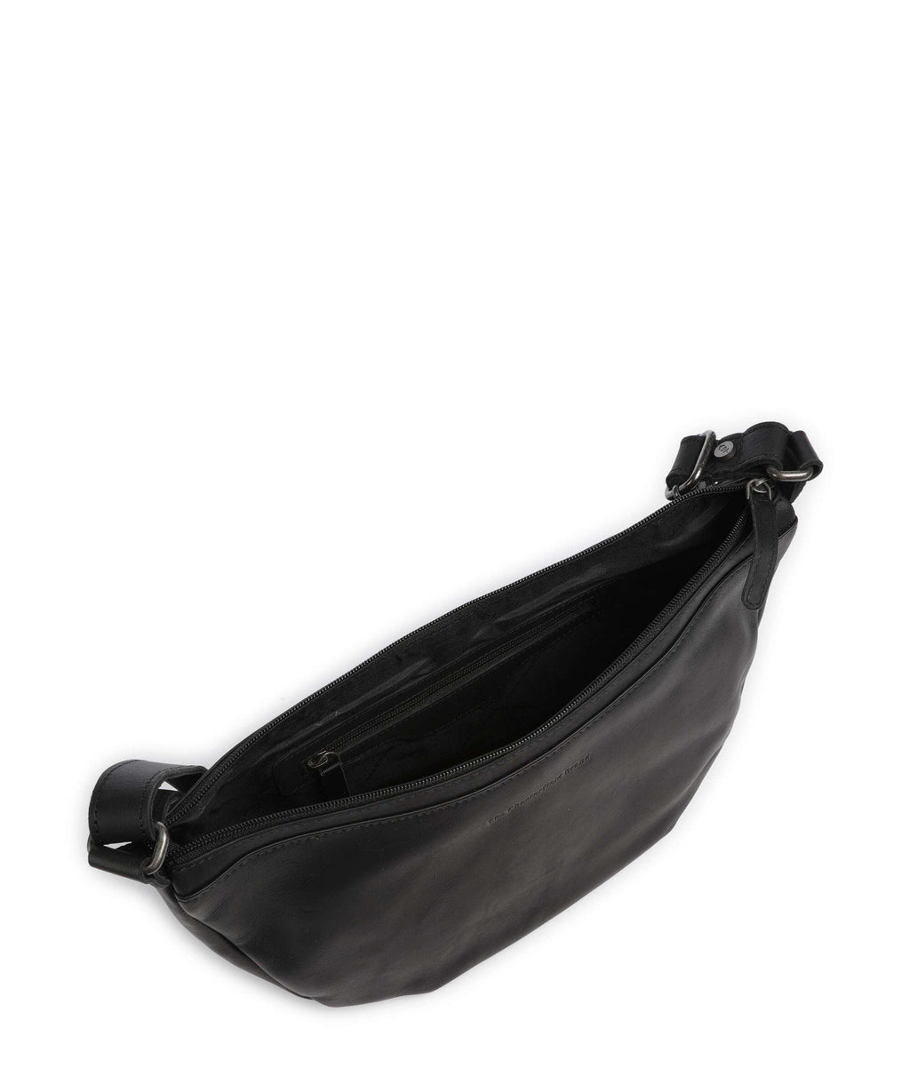 The Chesterfield Brand Wax Pull Up Cow Piemonte Crossbody bag black
