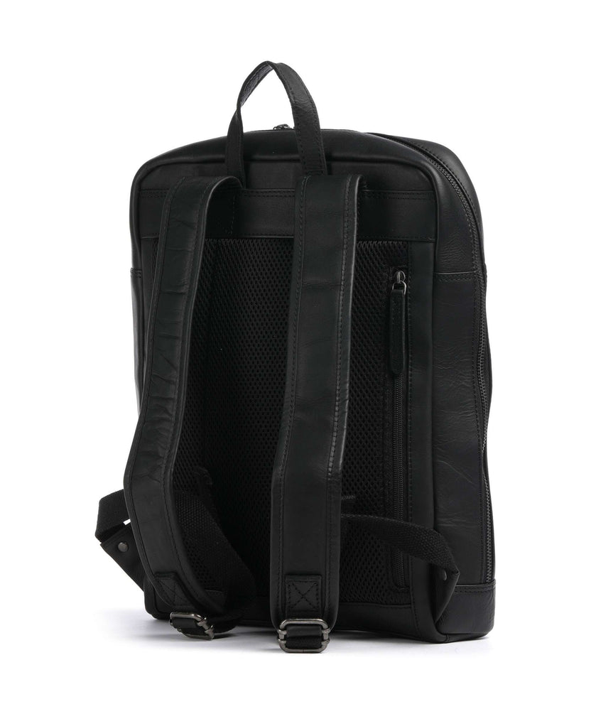 The Chesterfield Brand Cow Wax Pull Up Jasper Backpack black