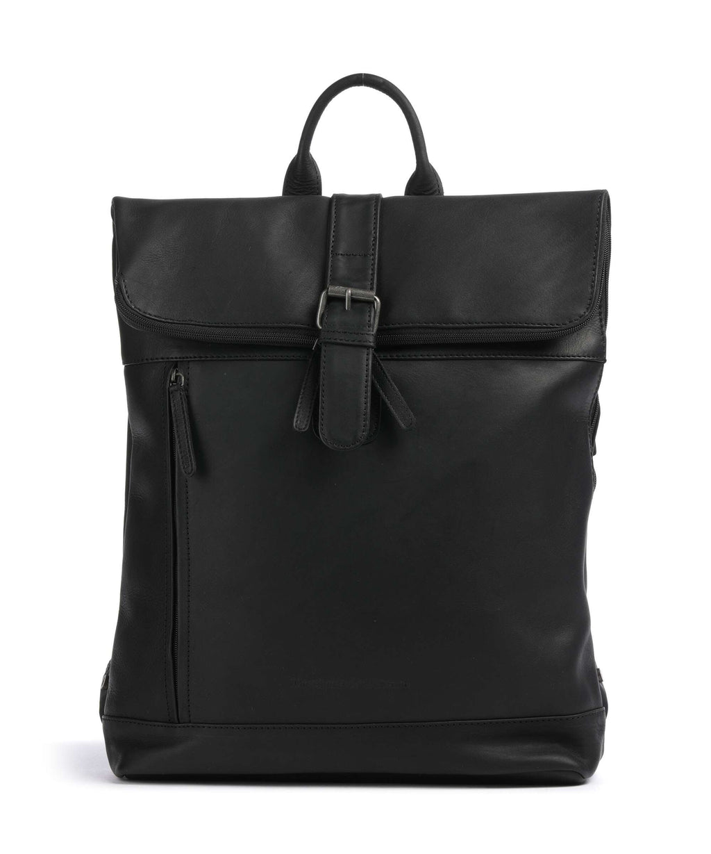 The Chesterfield Brand Wax Pull Up Cow Larsson Backpack black